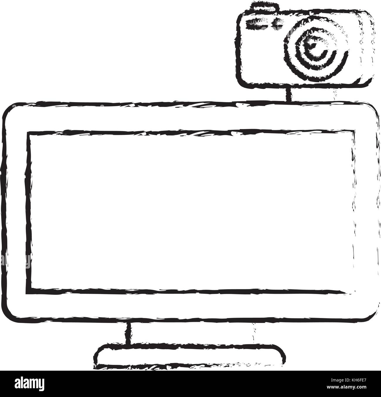 computer monitor with camera web gadget Stock Vector Image & Art - Alamy