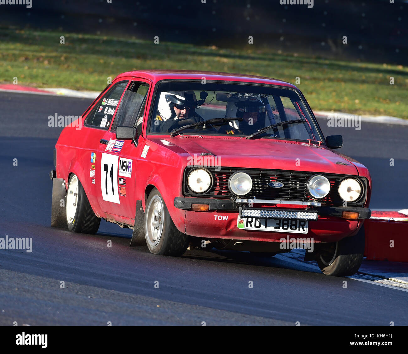 Jonathan Williams, Mark Wade, Ford Escort, MGJ Rally Stages, Chelmsford Motor Club, Brands Hatch,  Saturday, 21st January 2017, MSV, Rally, racing, ra Stock Photo