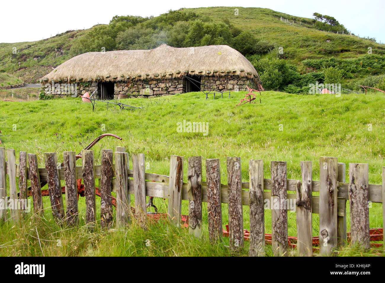 Traditional scottish house in Isle of Skye, Scotland. UK. Stock Photo
