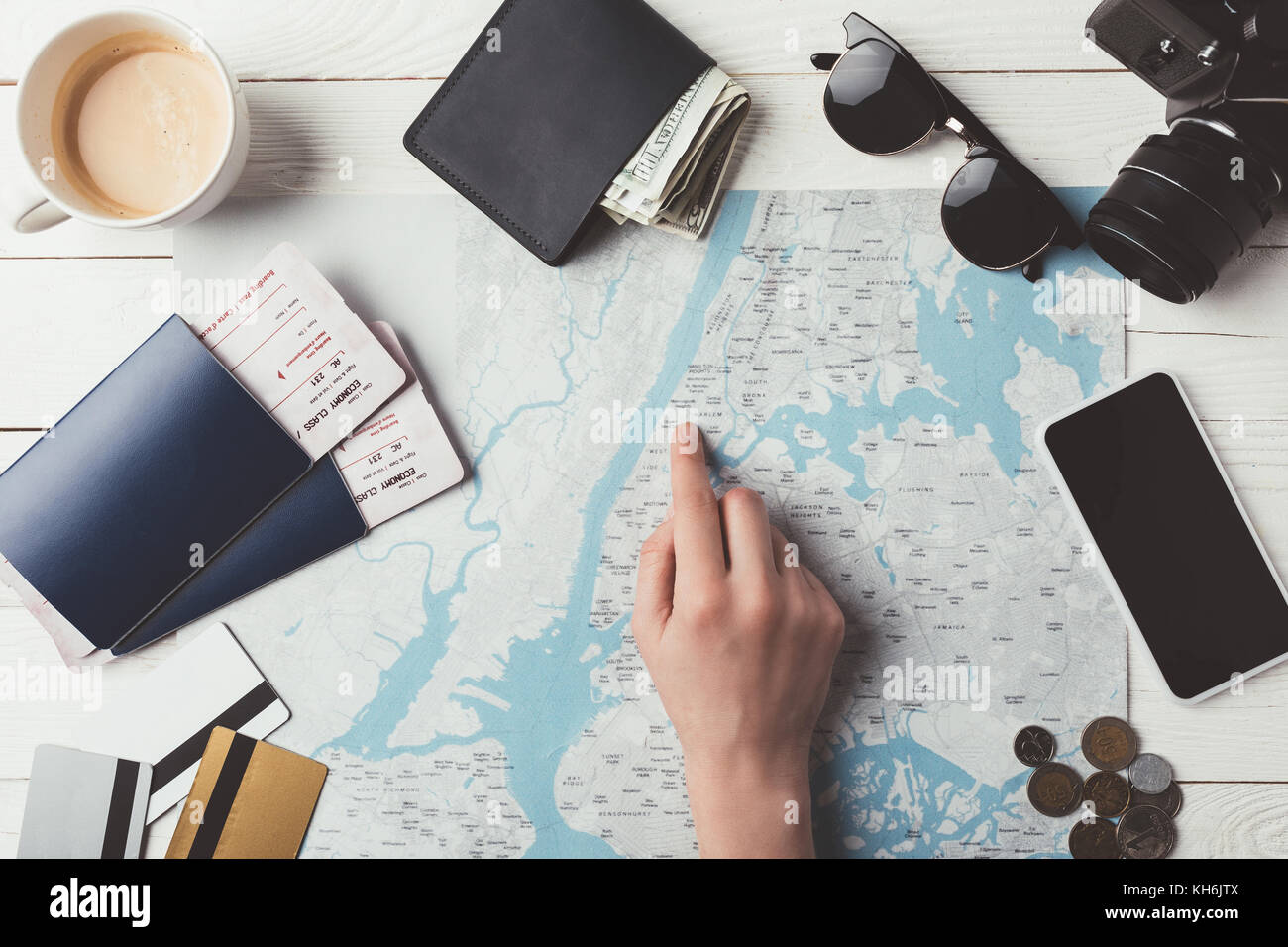 Map on the table hi-res stock photography and images - Alamy