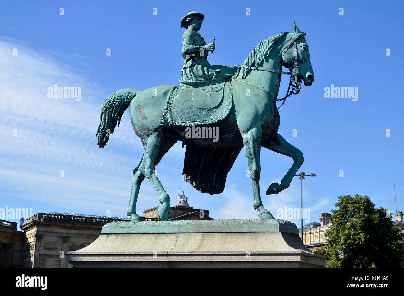 Queen Victoria statue, St. George's Hall, Liverpool, UK. Stock Photo