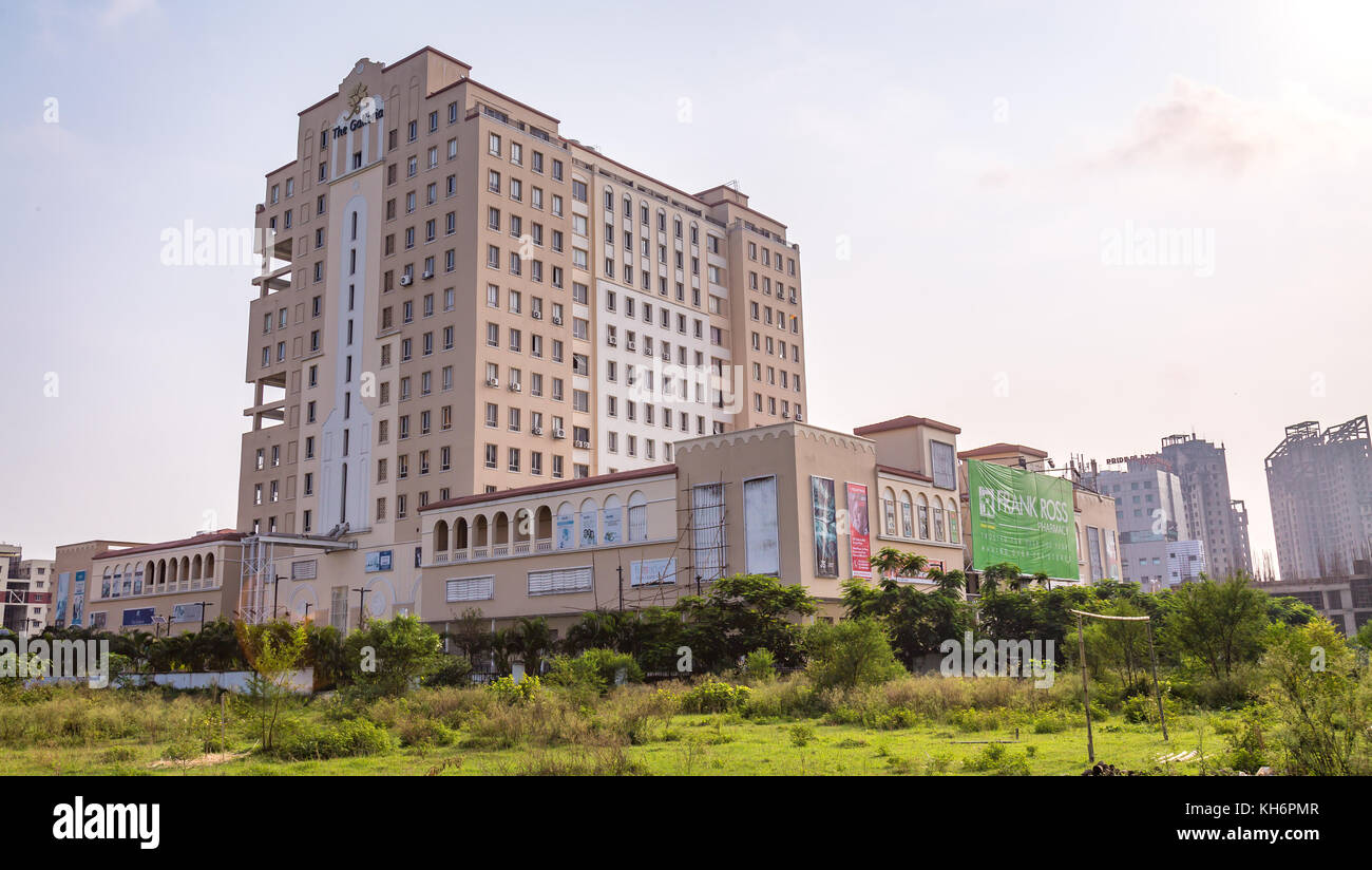 Commercial office building exterior with modern architectural design at