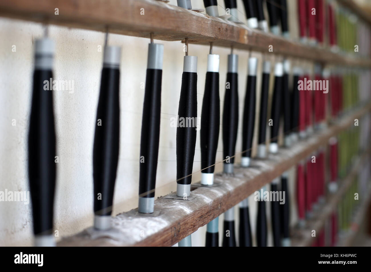 silk production process, colorful raw silk thread Stock Photo Alamy