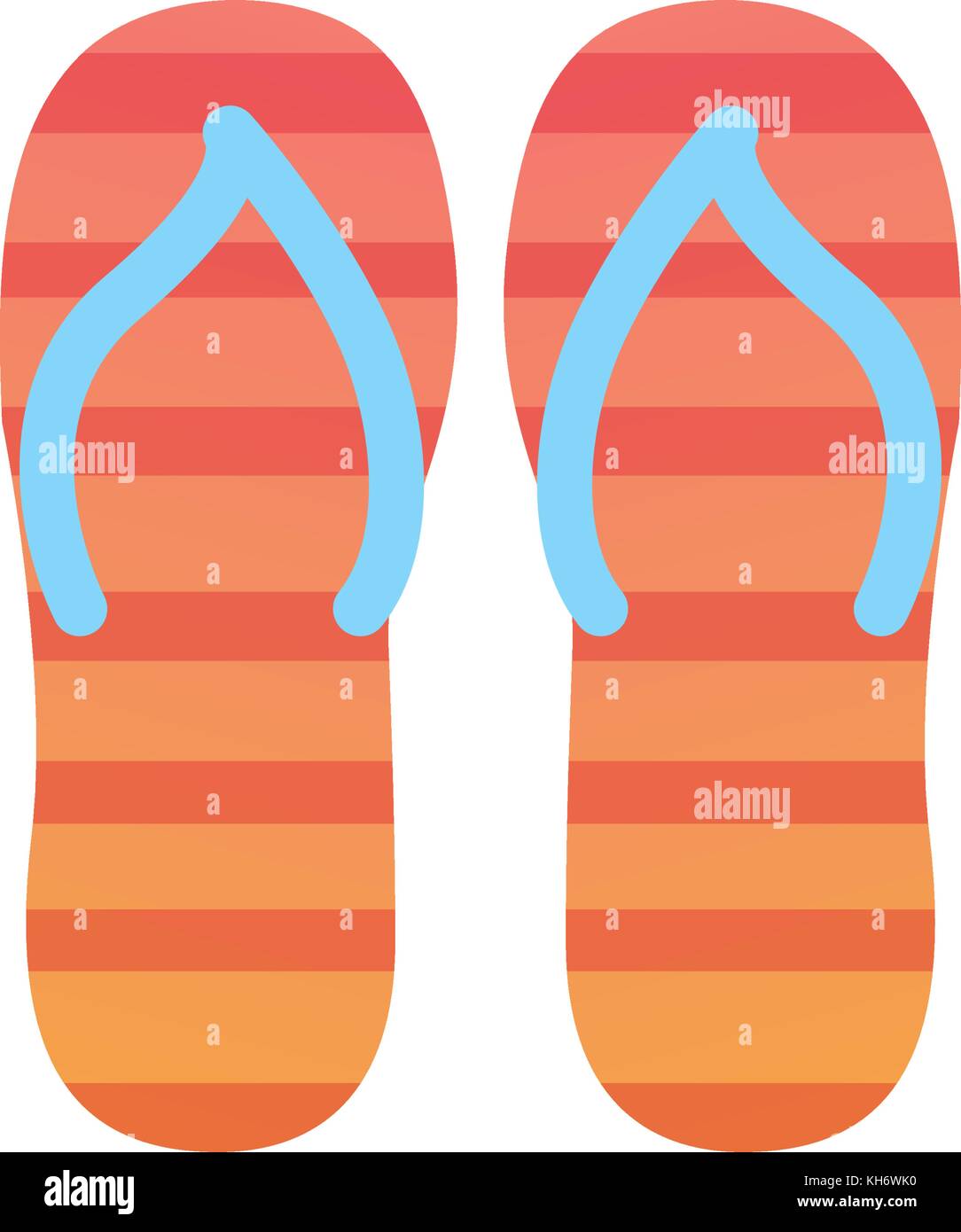 Sandals of shoes footwear and beach theme Isolated design Vector ...