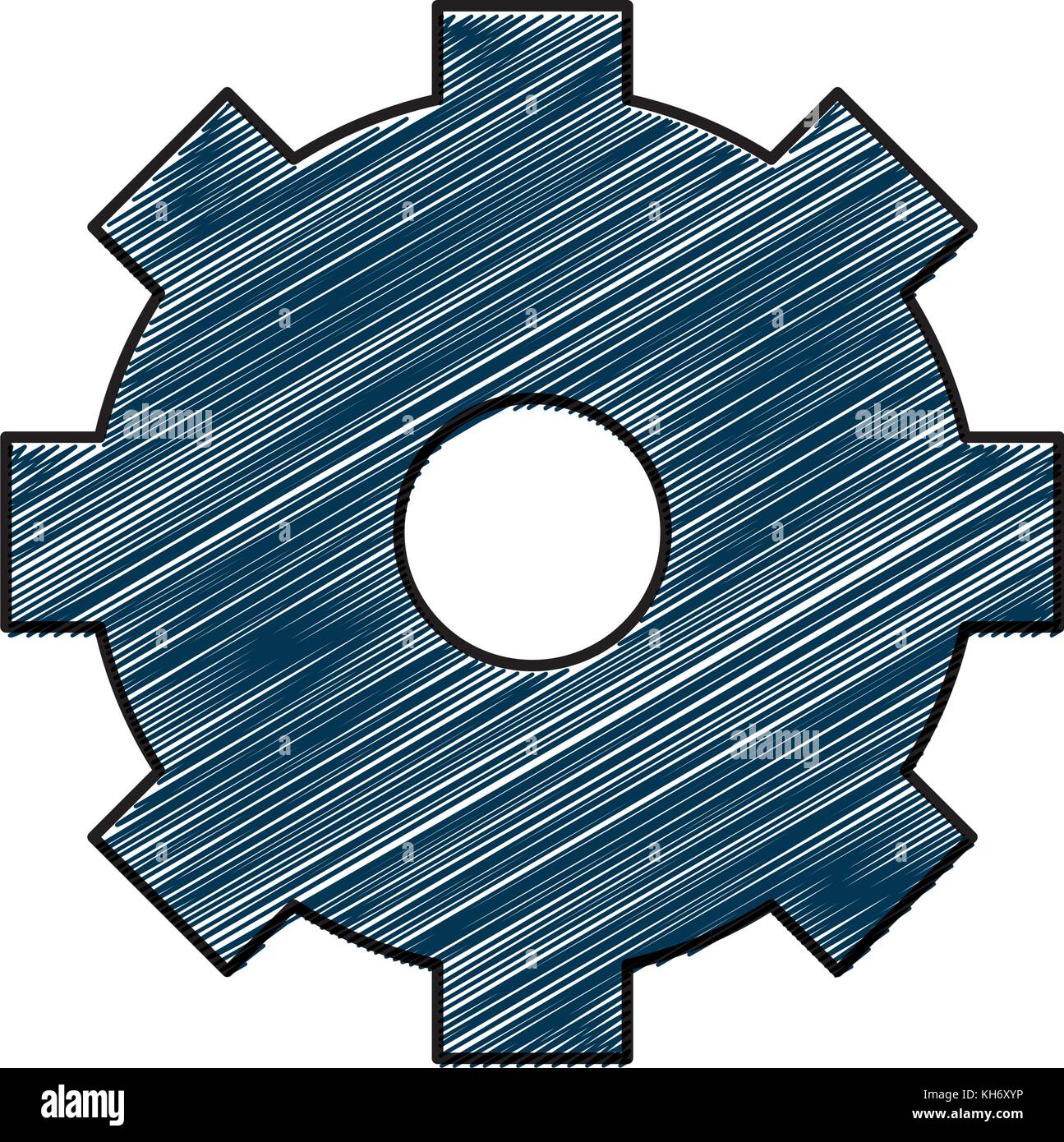 Gear of cog circle and wheel theme Isolated design Vector illustration ...