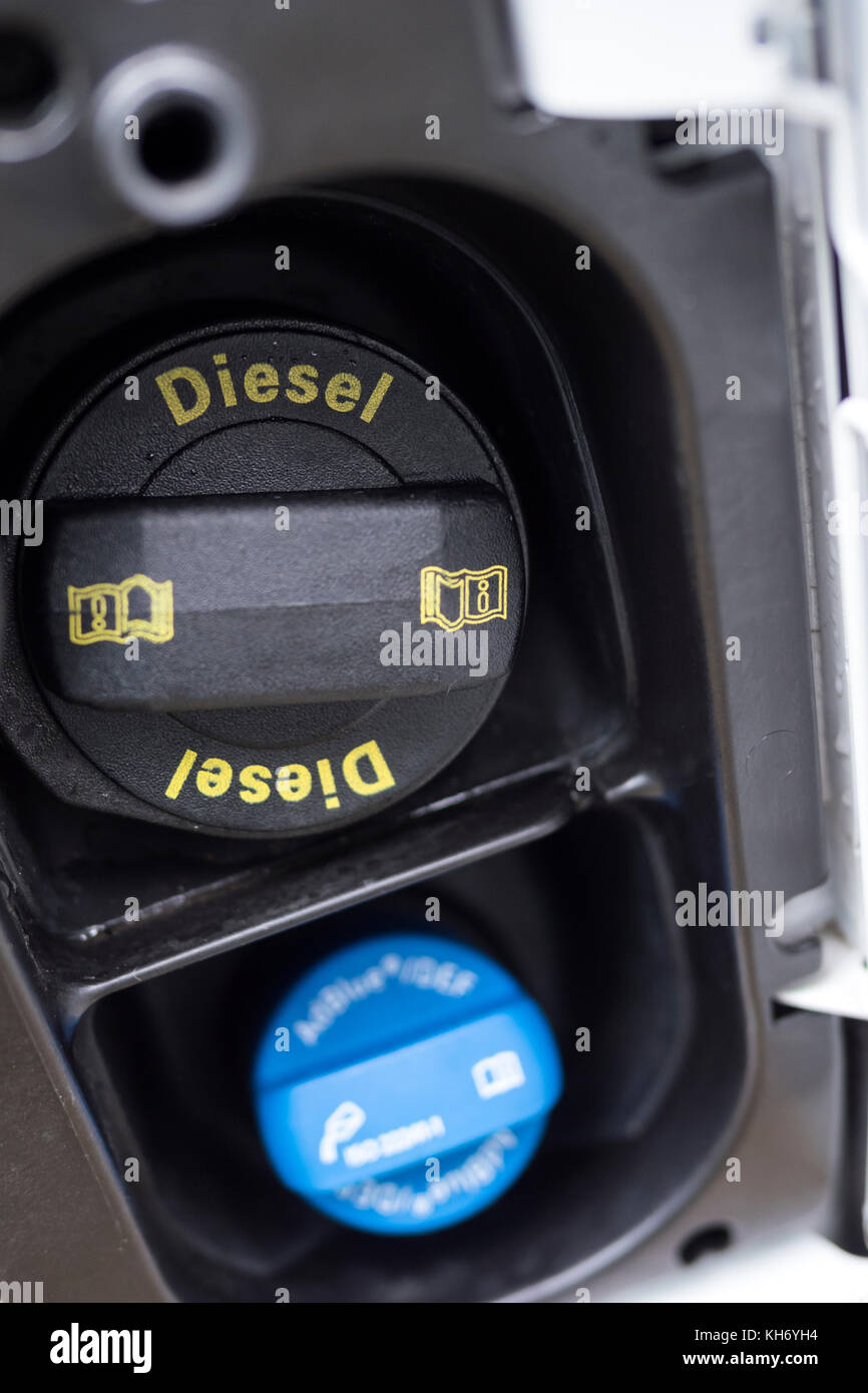 Ad Blue Diesel Fuel Tank Stock Photo