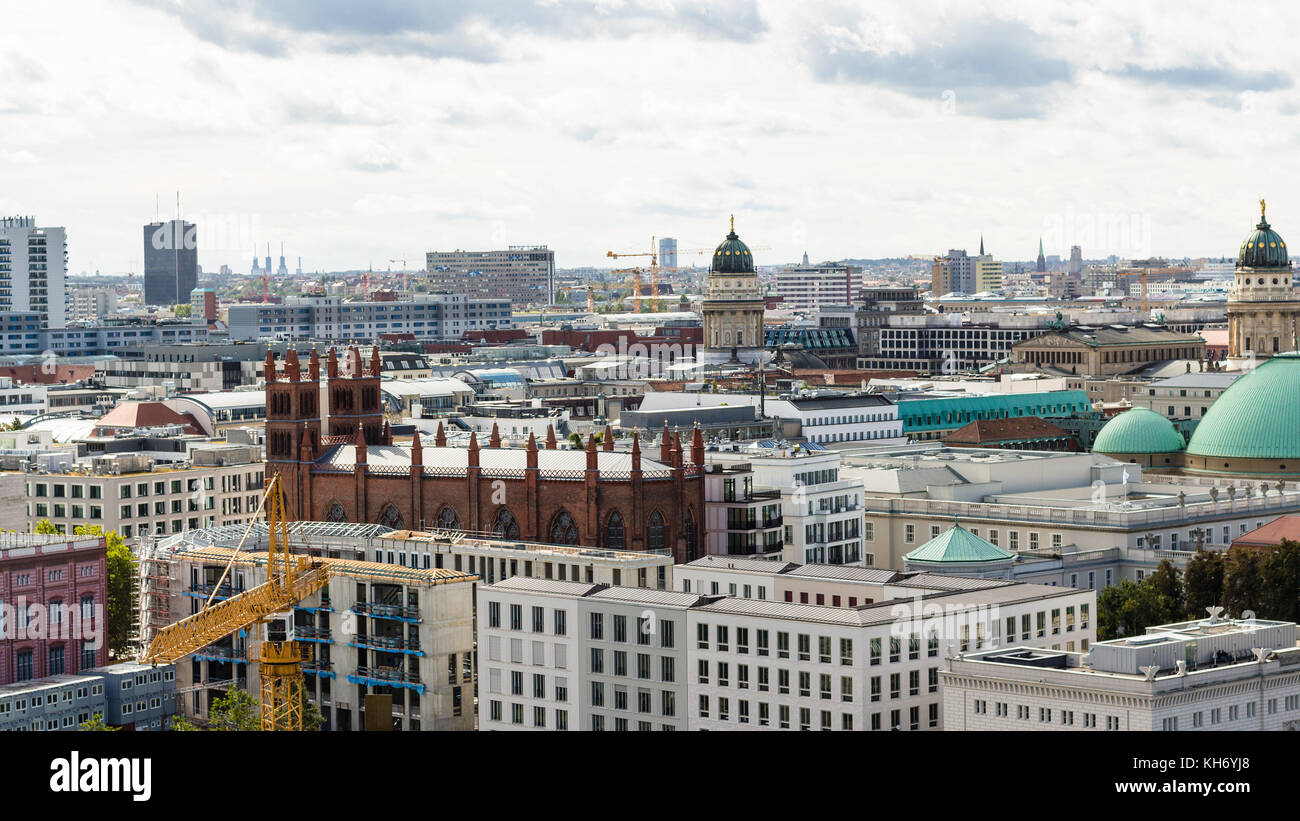 travel to Germany - above view of Berlin city with Friedrichswerder ...