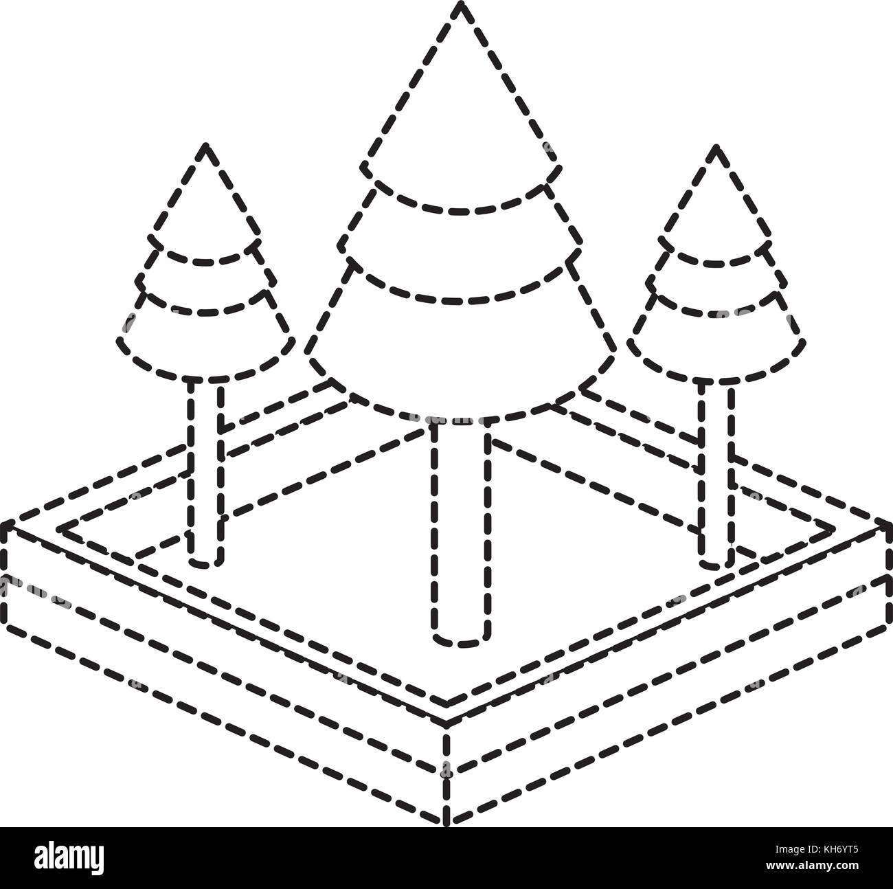 Isometric pine tree design Stock Vector Image & Art - Alamy
