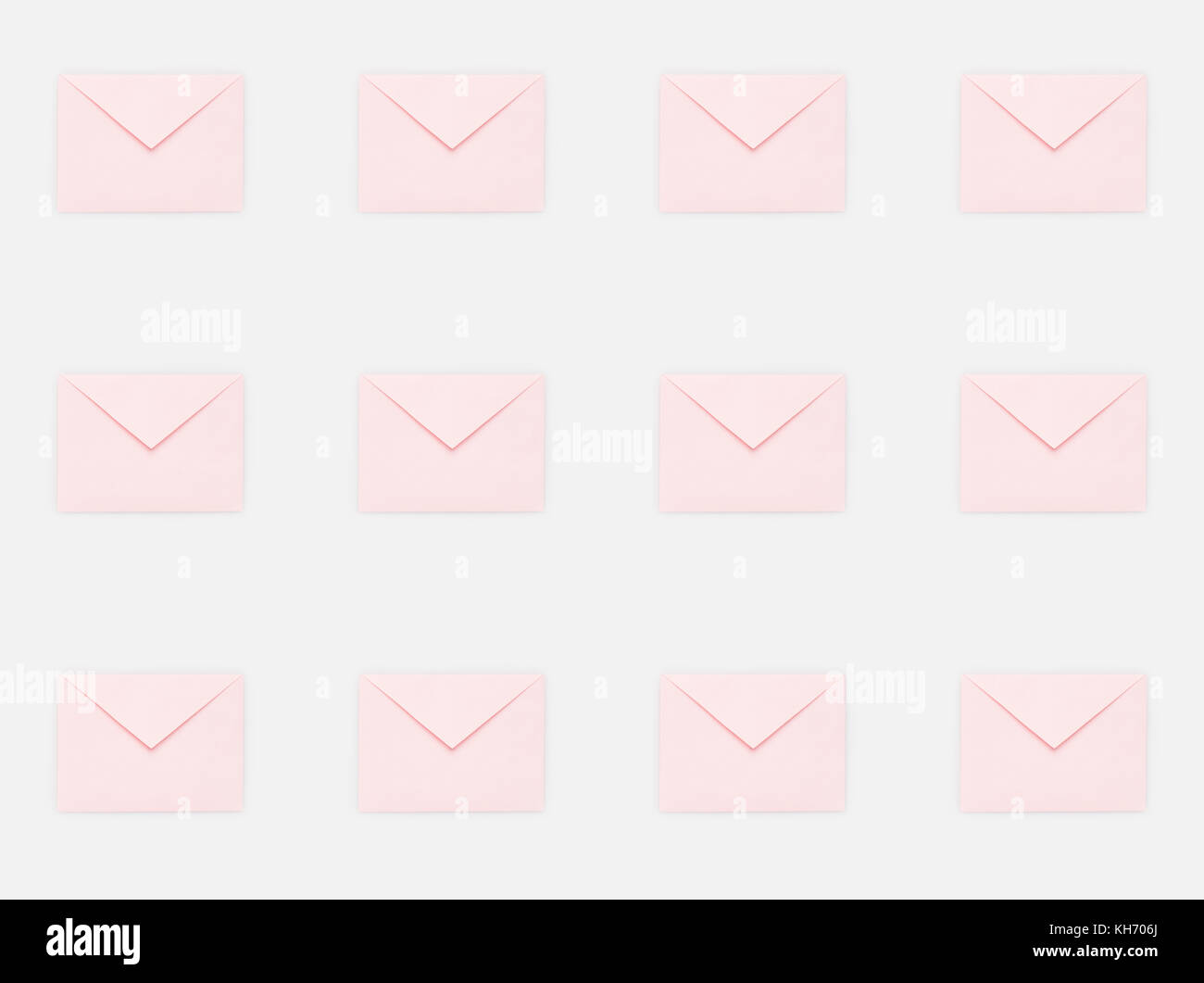 repetitive pattern of envelopes Stock Photo