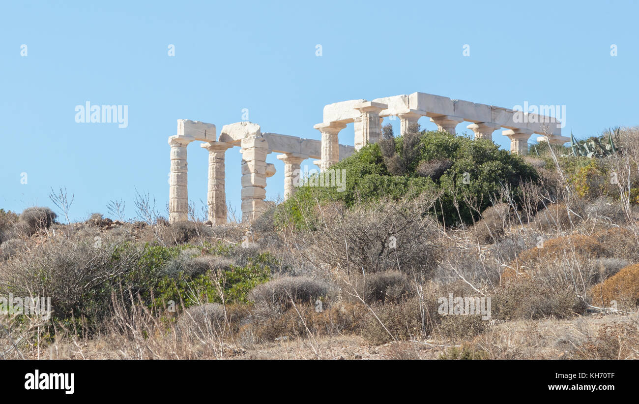 Temple of Poseidon in cape Sounion - Southern Greece Stock Photo - Alamy