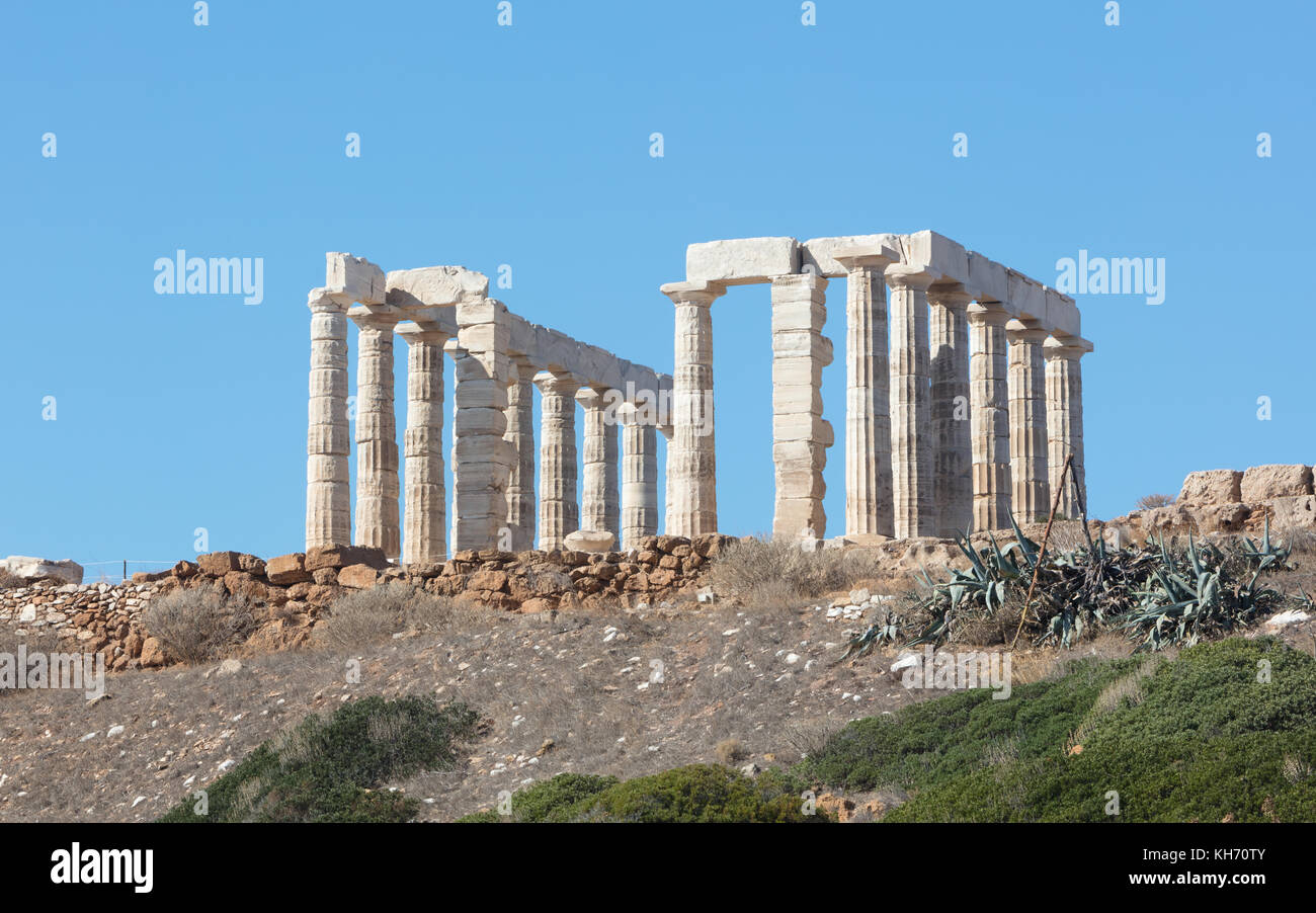 Temple of Poseidon in cape Sounion - Southern Greece Stock Photo - Alamy