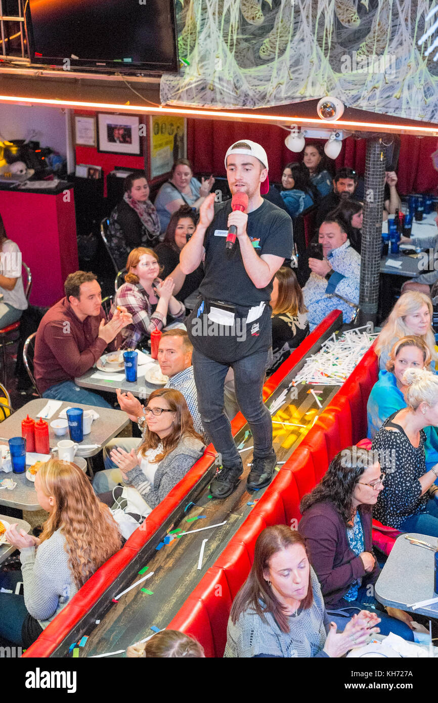 Ellen's Stardust Diner, famous for its singing waiting staff, Broadway
