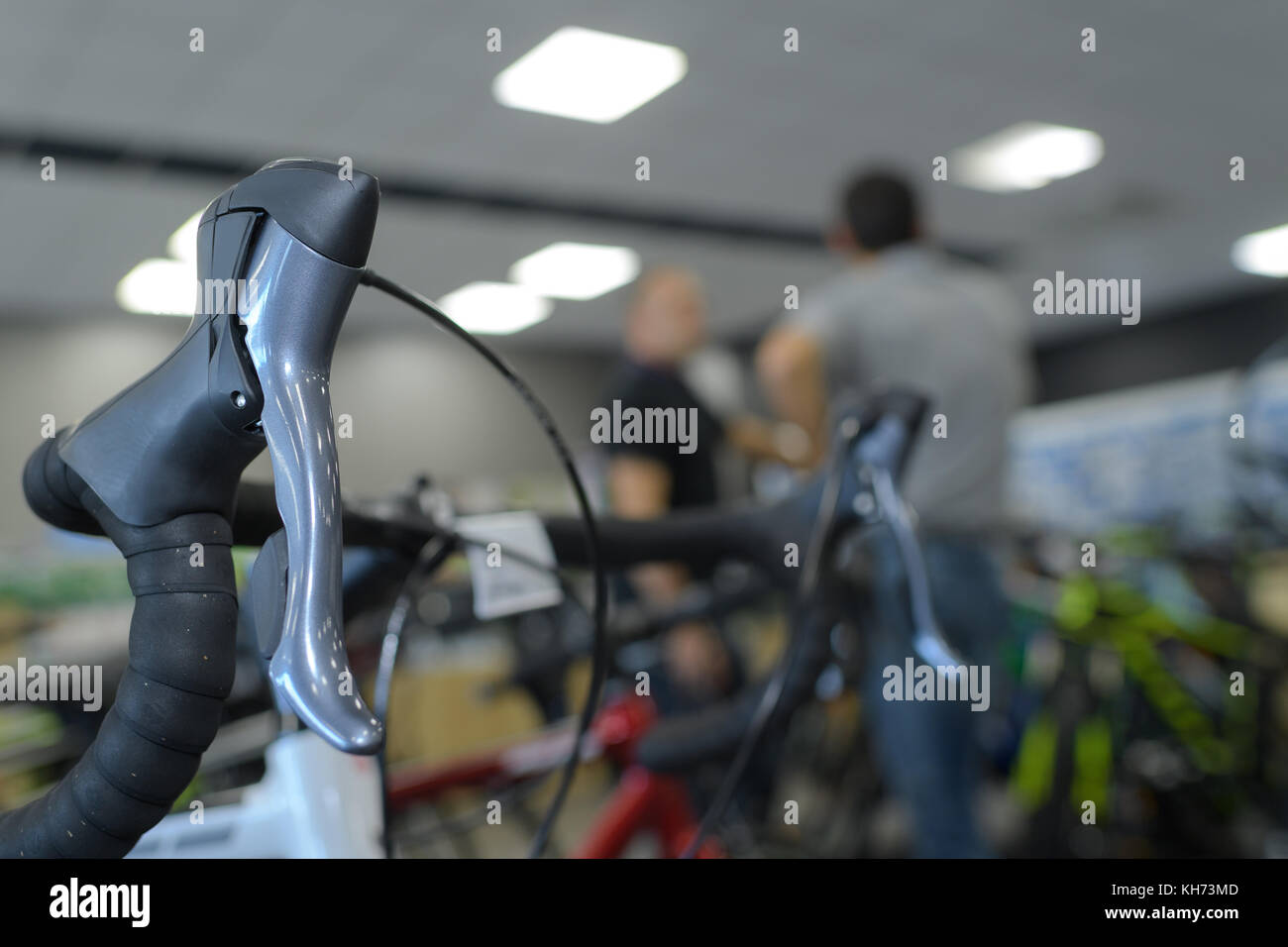 old bicycle handlebars in the garden Stock Photo Alamy