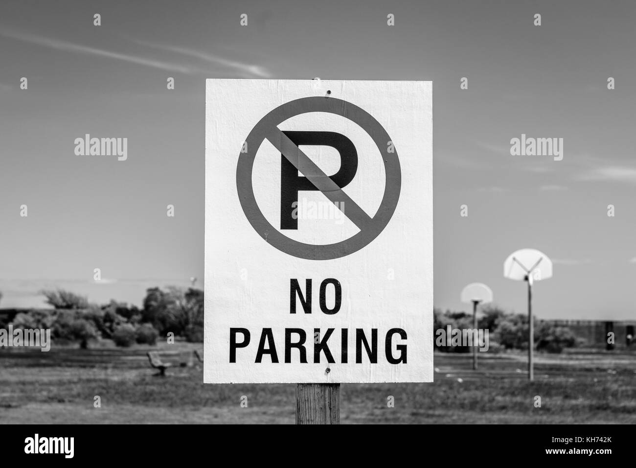 Sign in a field Black and White Stock Photos & Images - Alamy