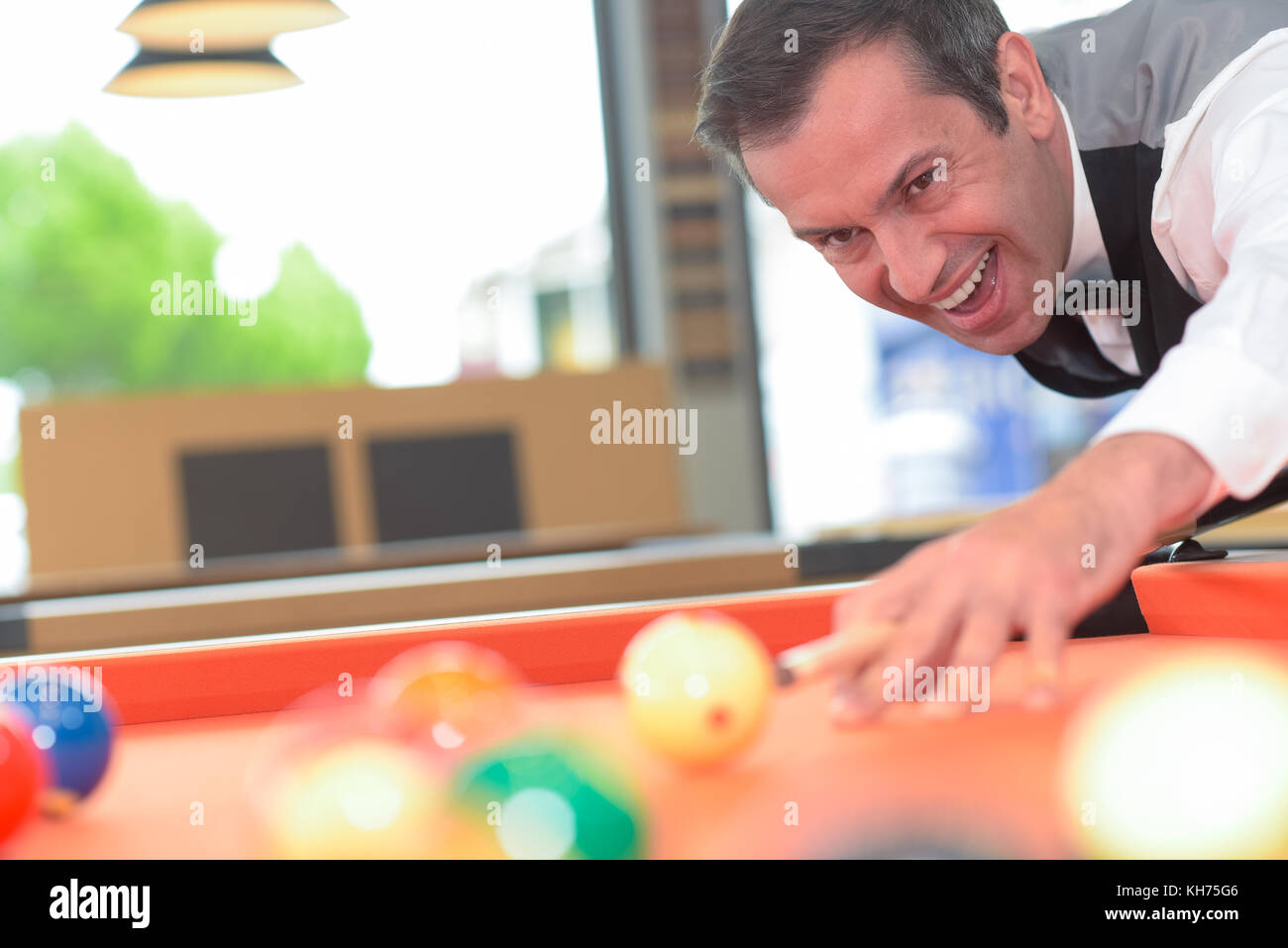 professional billiards player Stock Photo Alamy