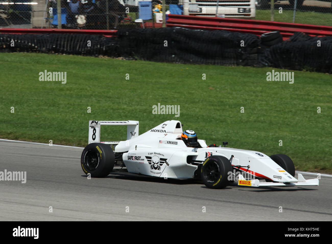 Kyle Kirkwood. Car 8. Sponsor Cape Motorsports. Formula 4 Race. Mid-Ohio Sports Car Course. Lexington, Mansfield, Ohio, USA. Stock Photo