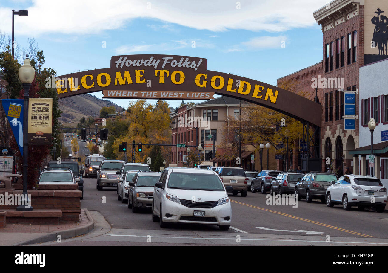 Golden, Colorado, Usa October 22, 2017Golden Colorado Main Street