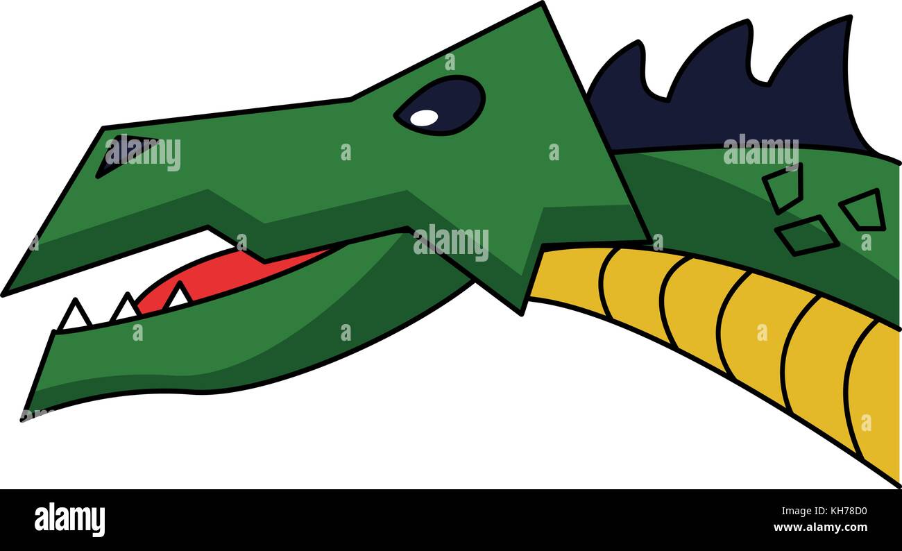 Dragon head game item Stock Vector