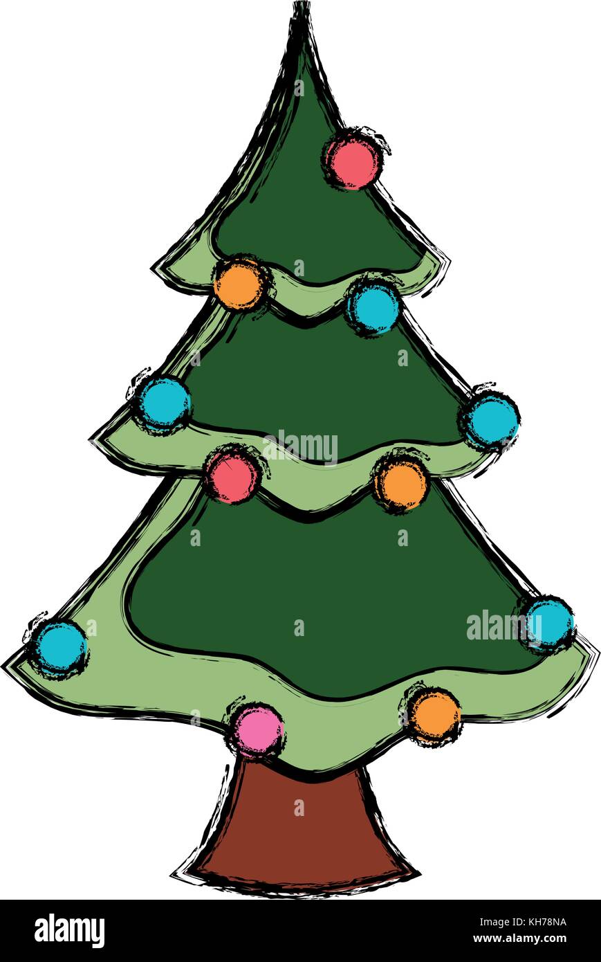 christmas tree vector illustration Stock Vector Image & Art - Alamy