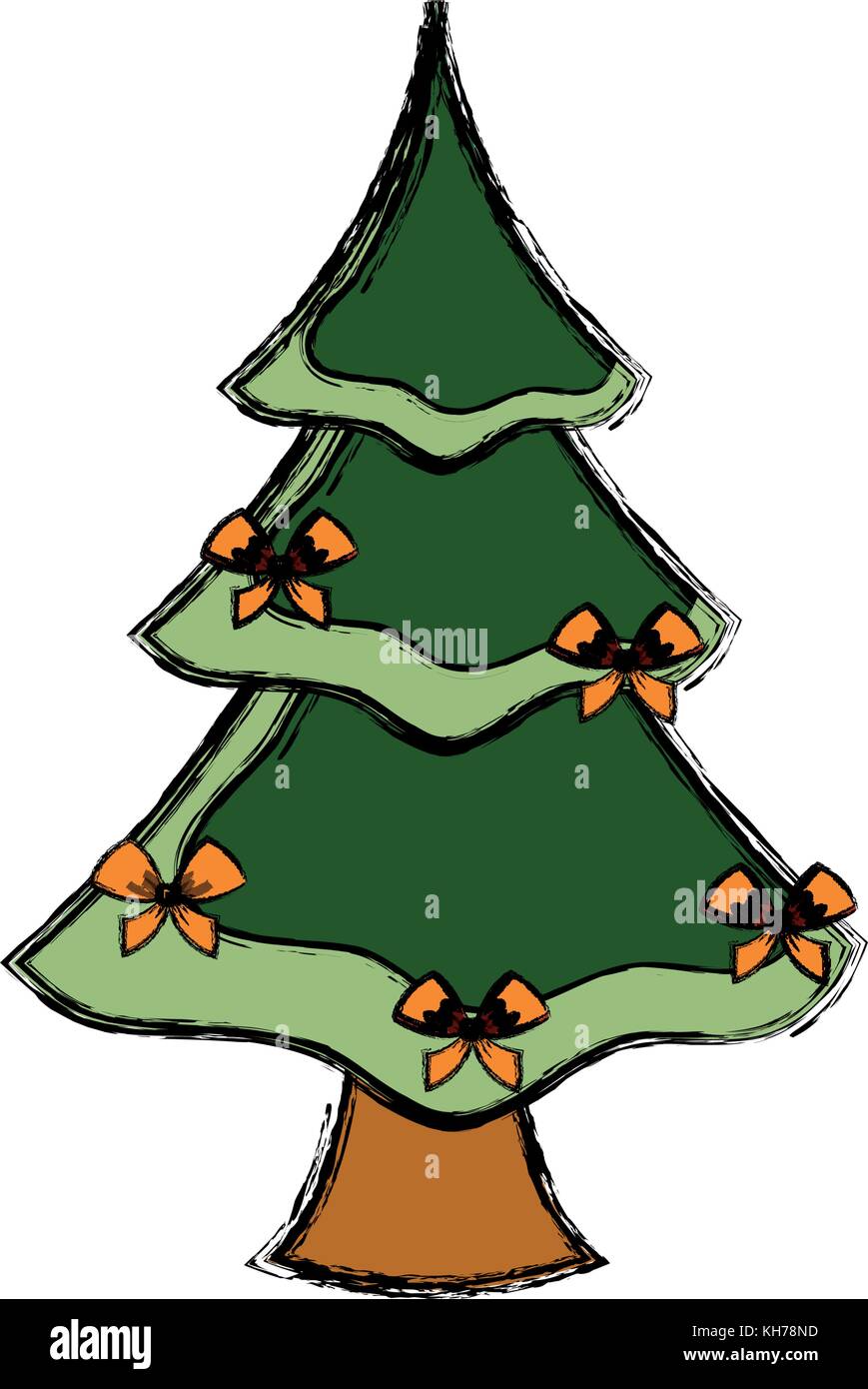 christmas tree vector illustration Stock Vector Image & Art - Alamy