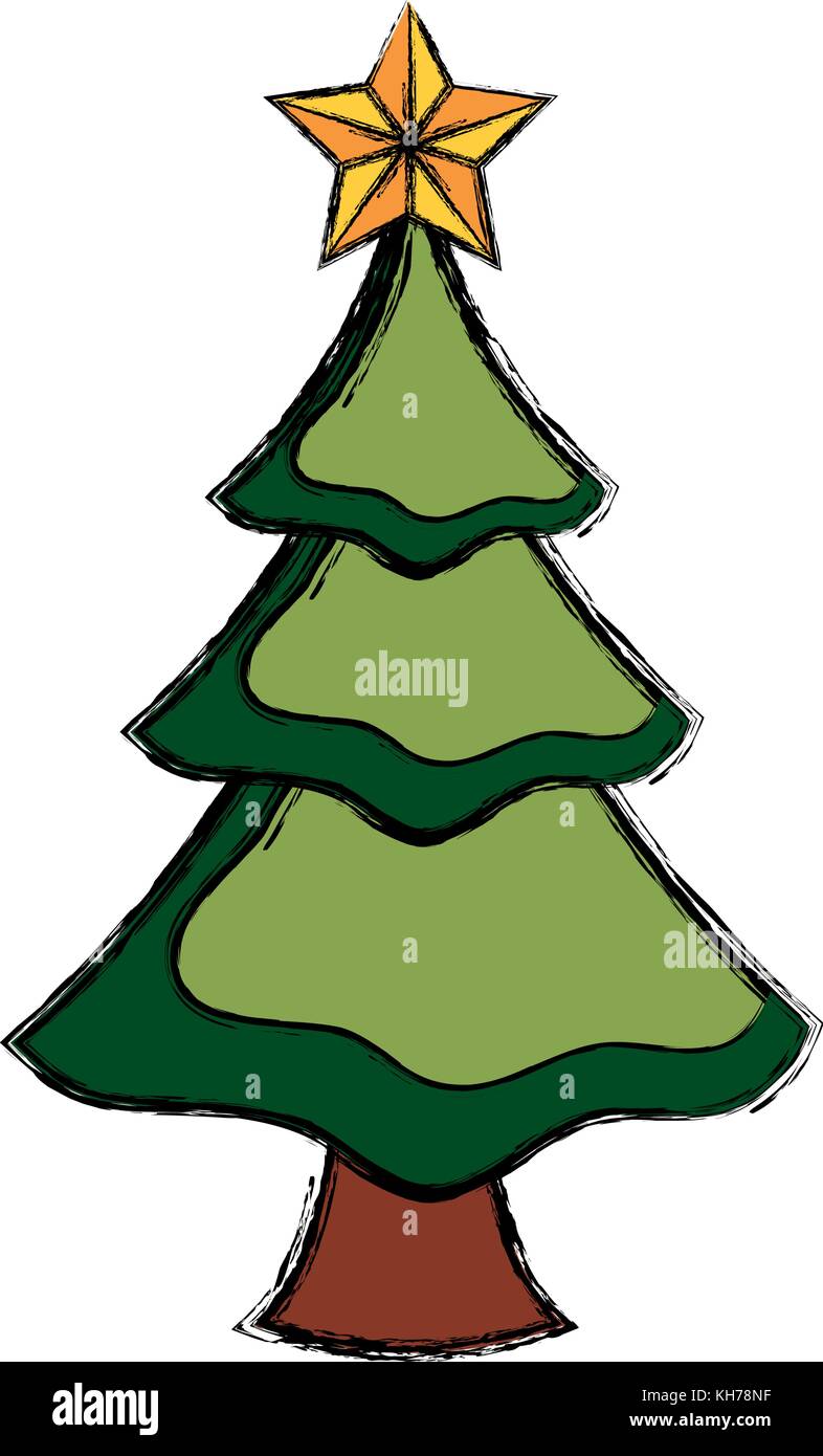 christmas tree vector illustration Stock Vector Image & Art - Alamy