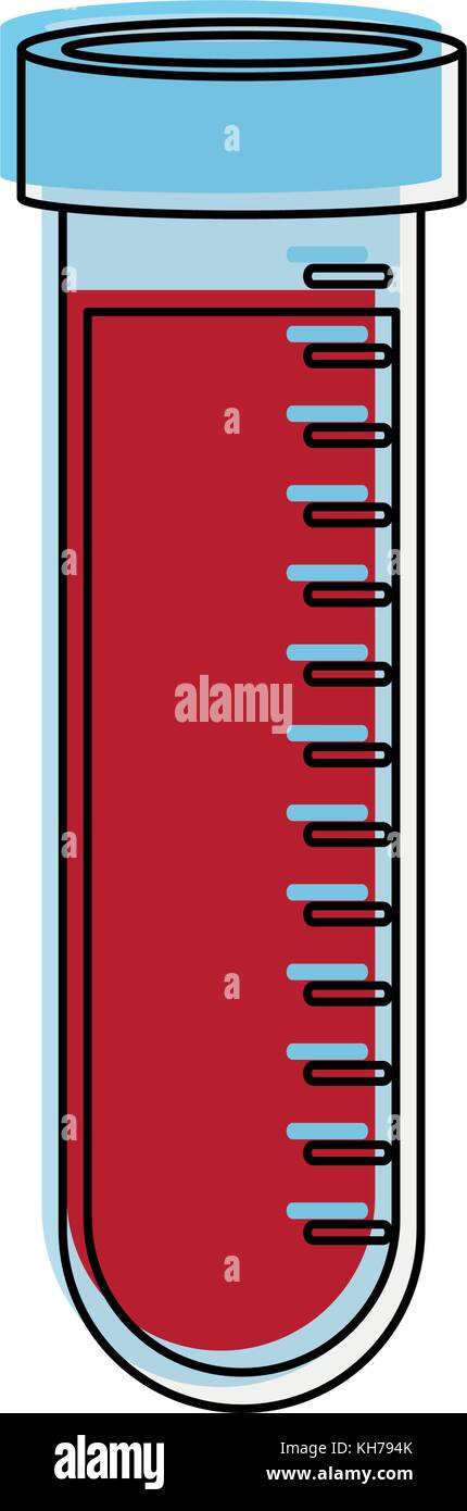 Blood test tube Stock Vector