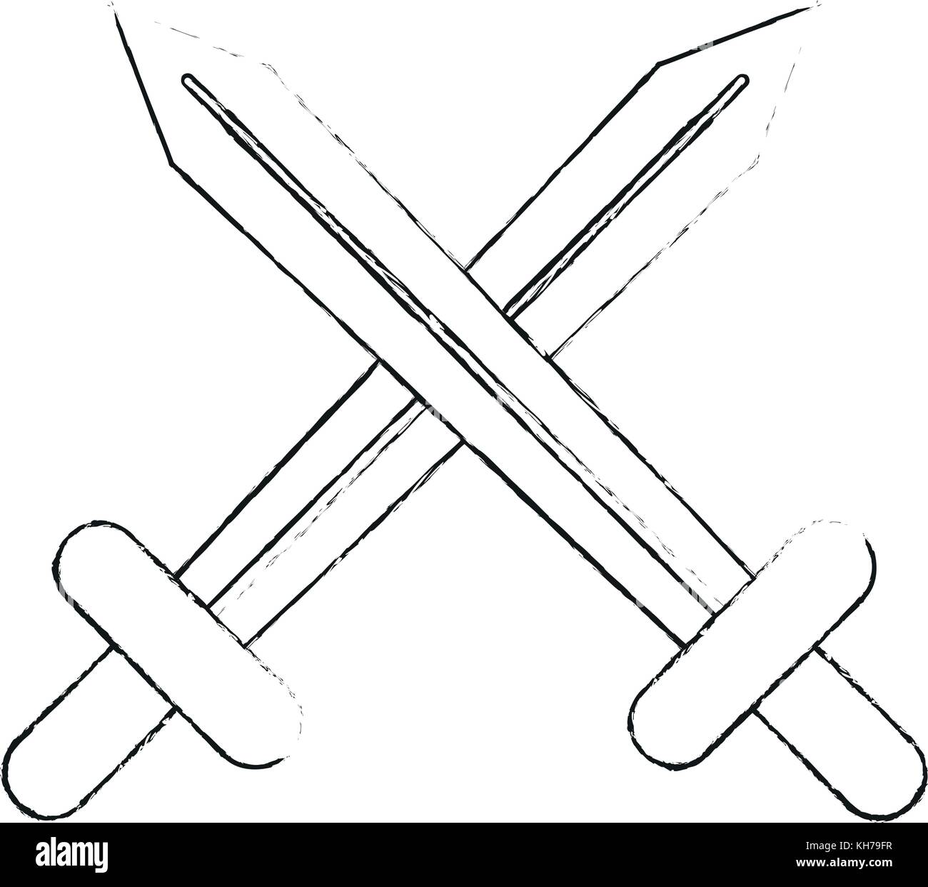 Swords crossed game icon Stock Vector Image & Art - Alamy