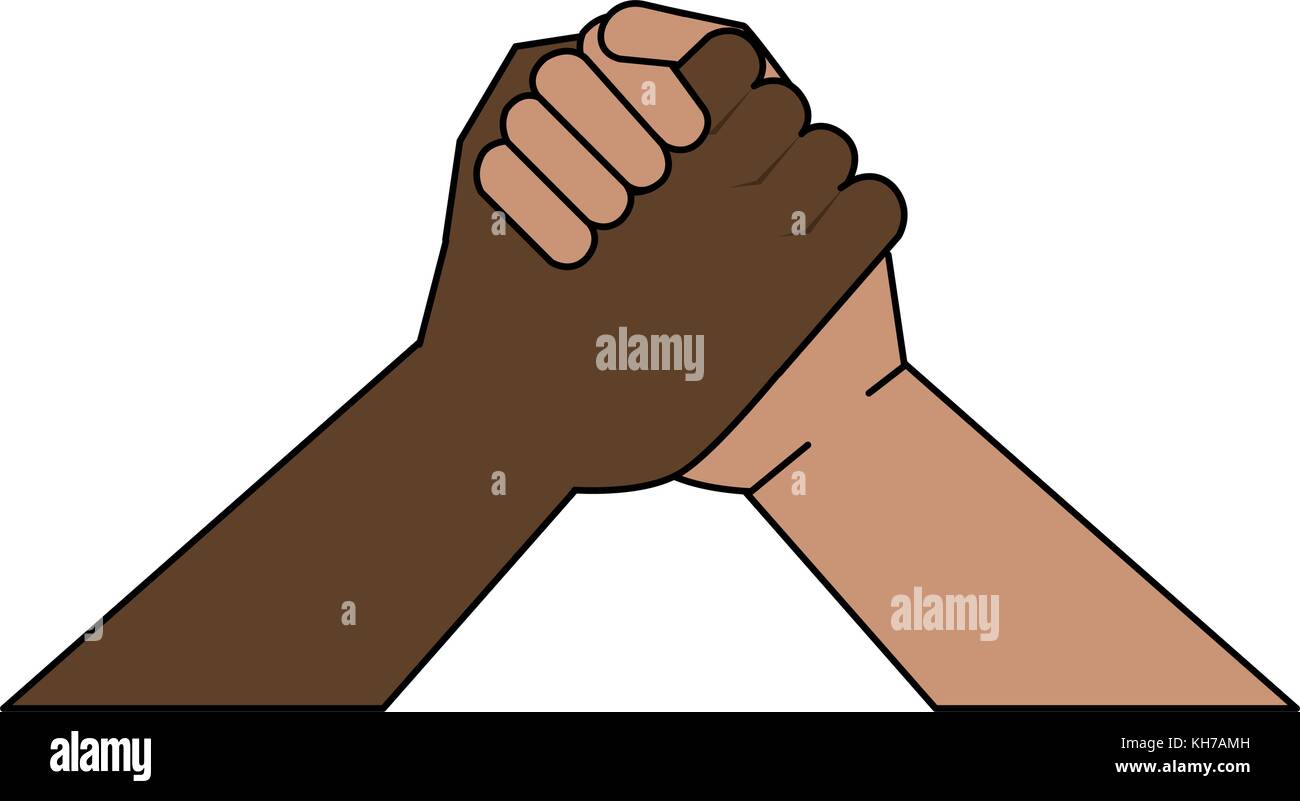 Multiracial hand holding symbol Stock Vector Image & Art - Alamy