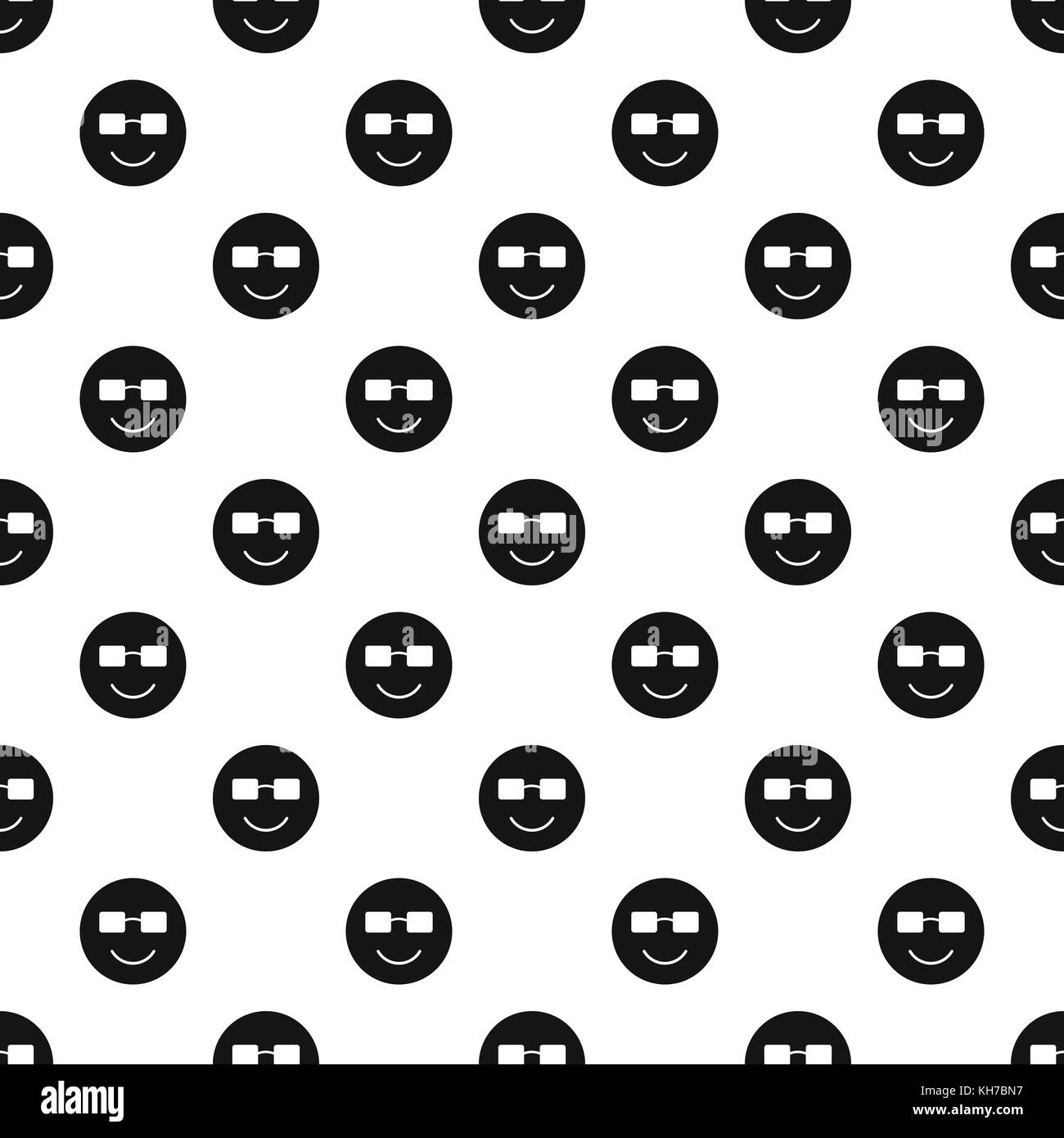 Happy smiley pattern, simple style Stock Vector Image & Art - Alamy