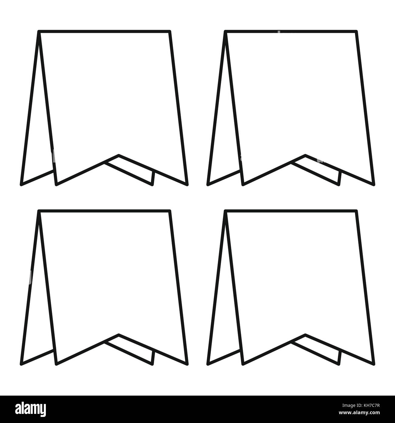 Banner icons set icon, outline style Stock Vector Image &amp; Art - Alamy