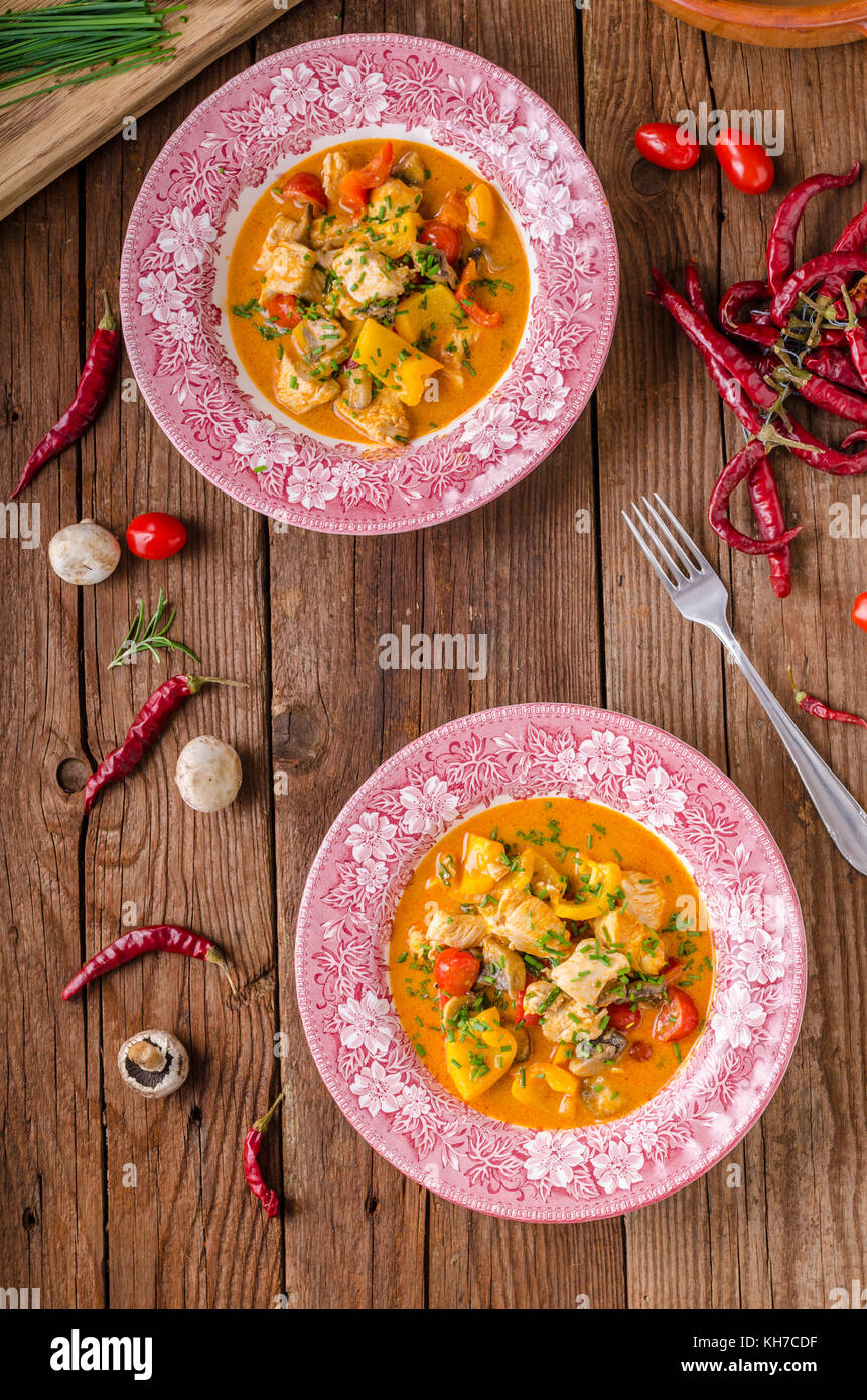 Chicken curry vegetable delish food, hot and spicy food Stock Photo Alamy