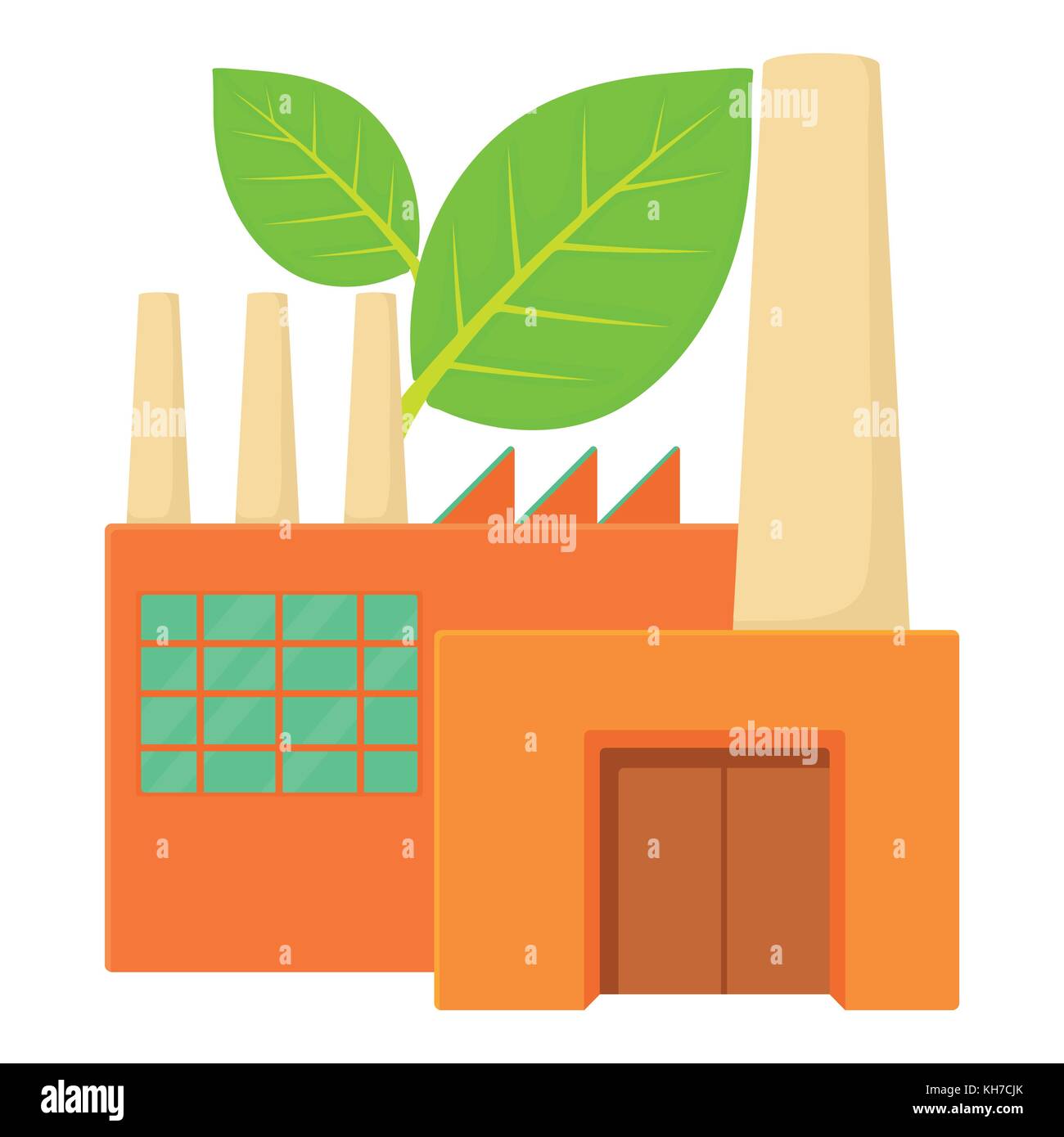 Eco factory icon, cartoon style Stock Vector Image & Art - Alamy