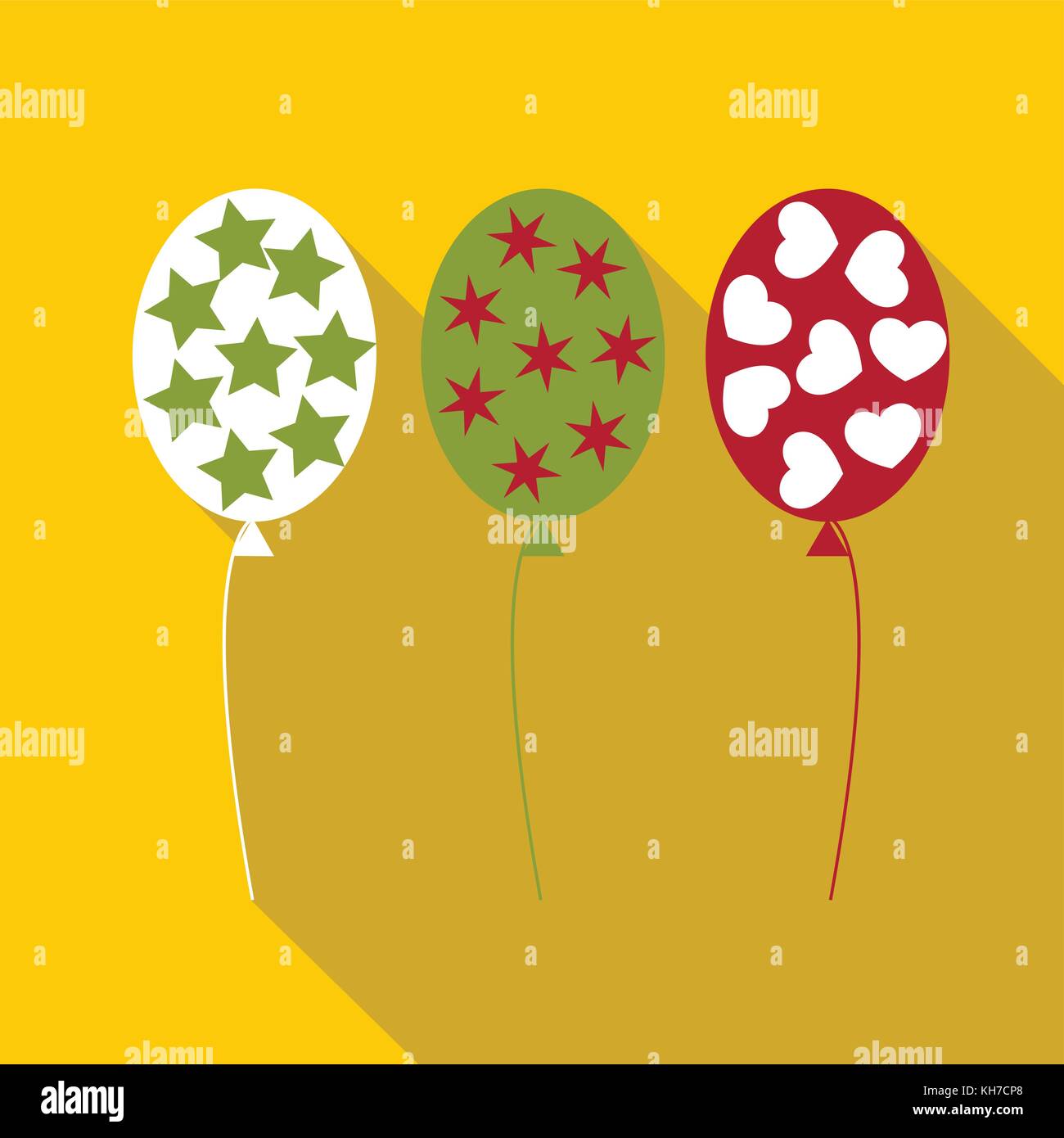 Balloons icon, flat style Stock Vector Image & Art - Alamy
