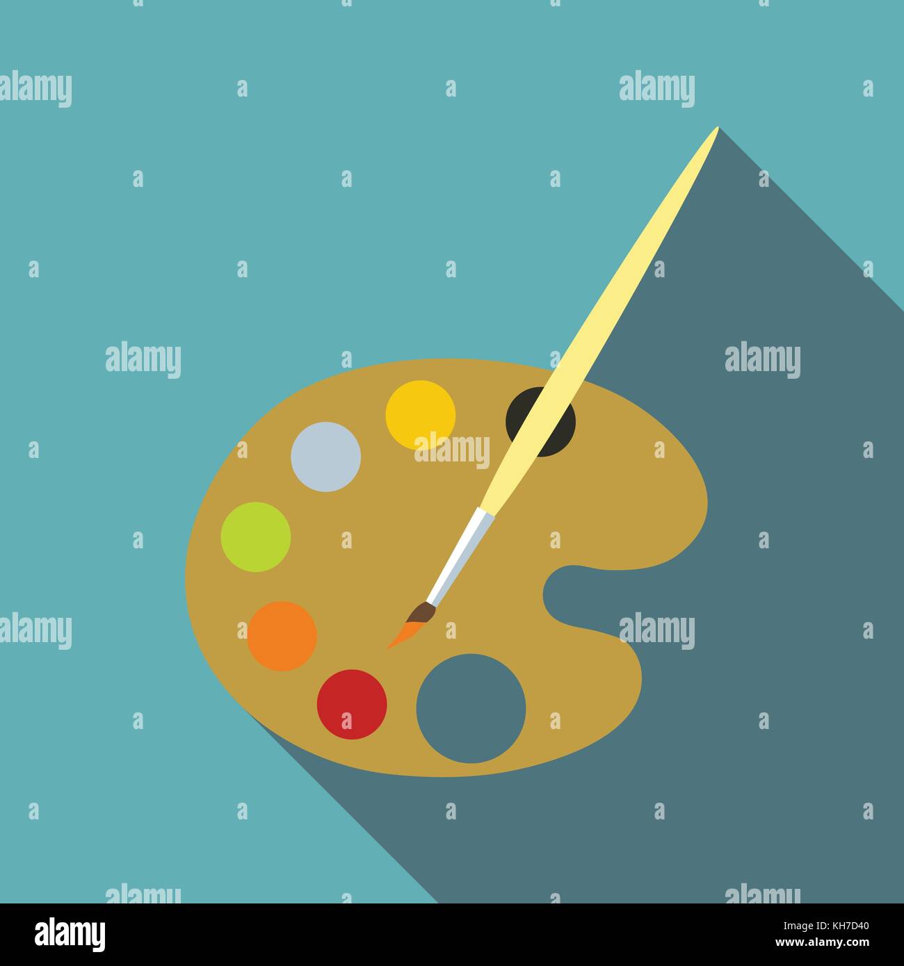Palette icon, flat style Stock Vector Image & Art - Alamy