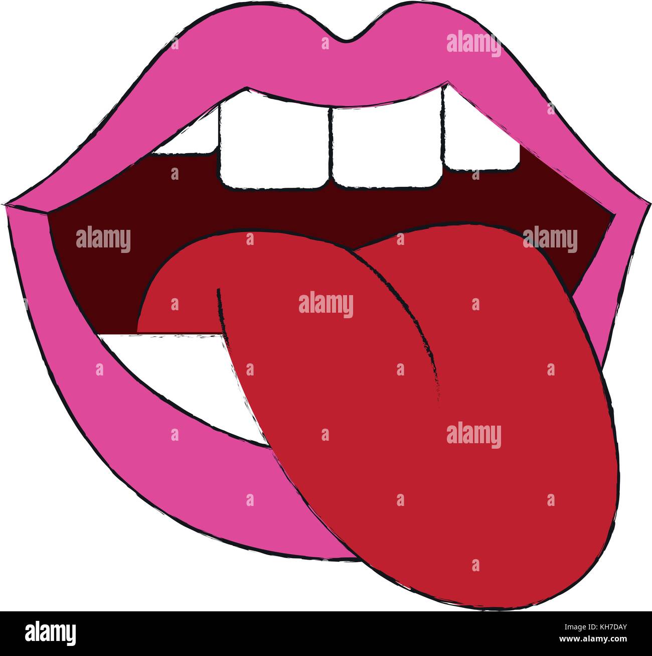 Mouth with tongue pop art Stock Vector Image & Art - Alamy