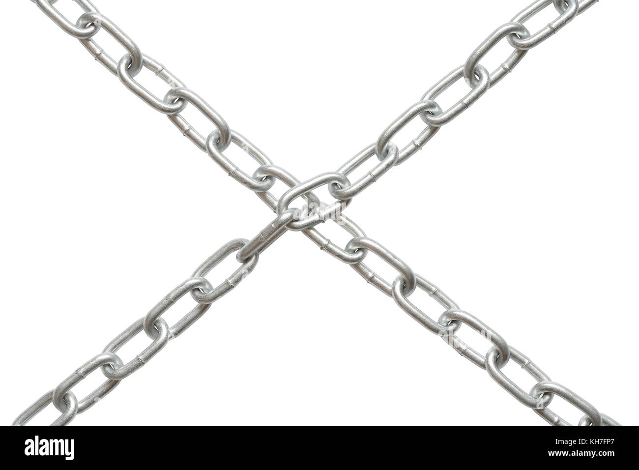 Crossing chain isolated on white background with clipping path Stock Photo  - Alamy