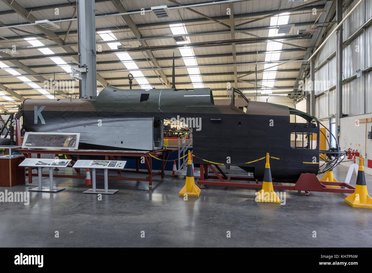 RAF Cosford, UK . 15th Nov, 2017. November, the RAF Museum's Conservation Centre opens its doors to visitors for access to aircraft in the conservation hangar. Visitors are able to view behind-the-scenes progress on a range of aircraft which this year includes an ex Red Arrows Gnat, Lysander, LVG, Wellington Bomber and Hampden Bomber along with other objects and artefacts including a Range Safety Launch. Credit: Paul Bunch/Alamy Live News Stock Photo