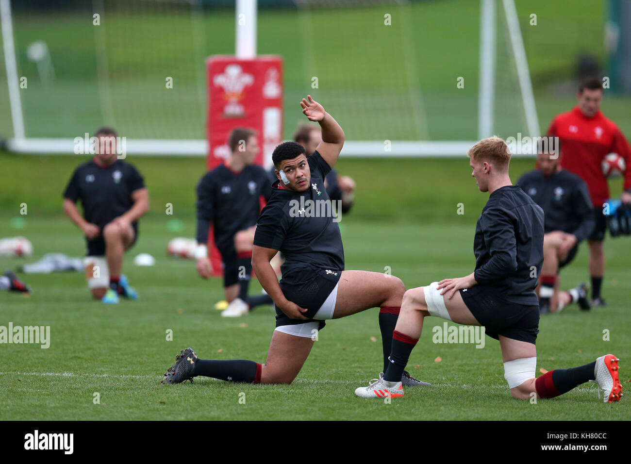 Cardiff, UK. 16th Nov, 2017. Leon Brown, the Wales rugby player holds
