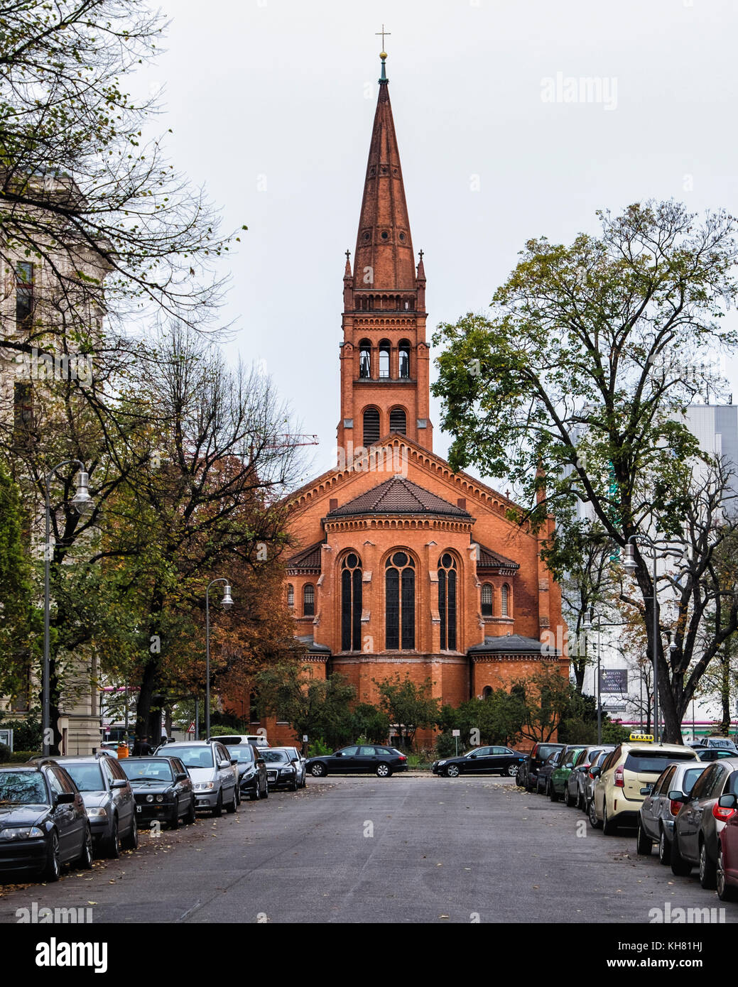 Berlin,Gethinerstrasse. Twelve Apostles Church,red brick building