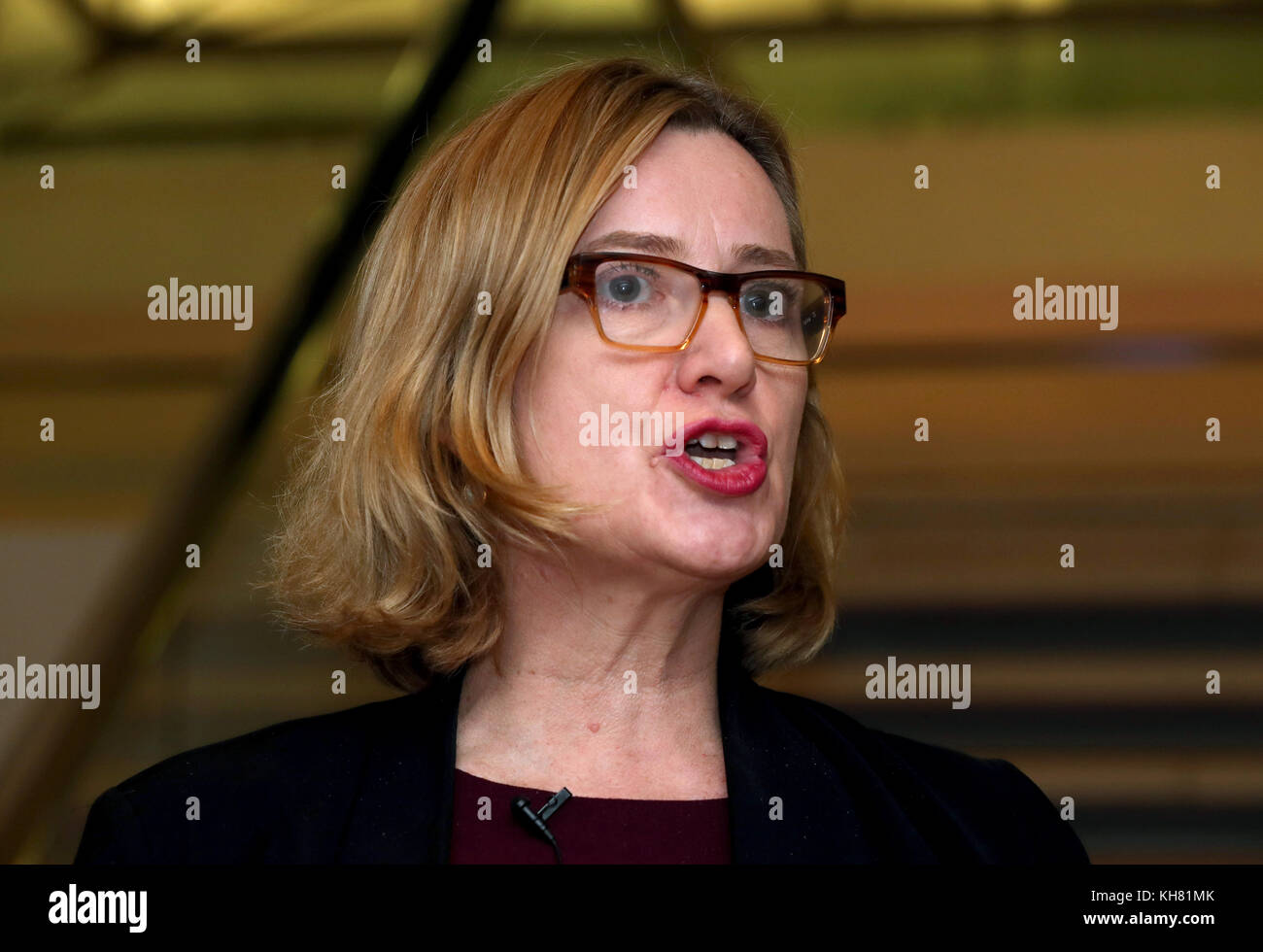 Home Secretary Amber Rudd, during the launch of the Centre for Policy ...