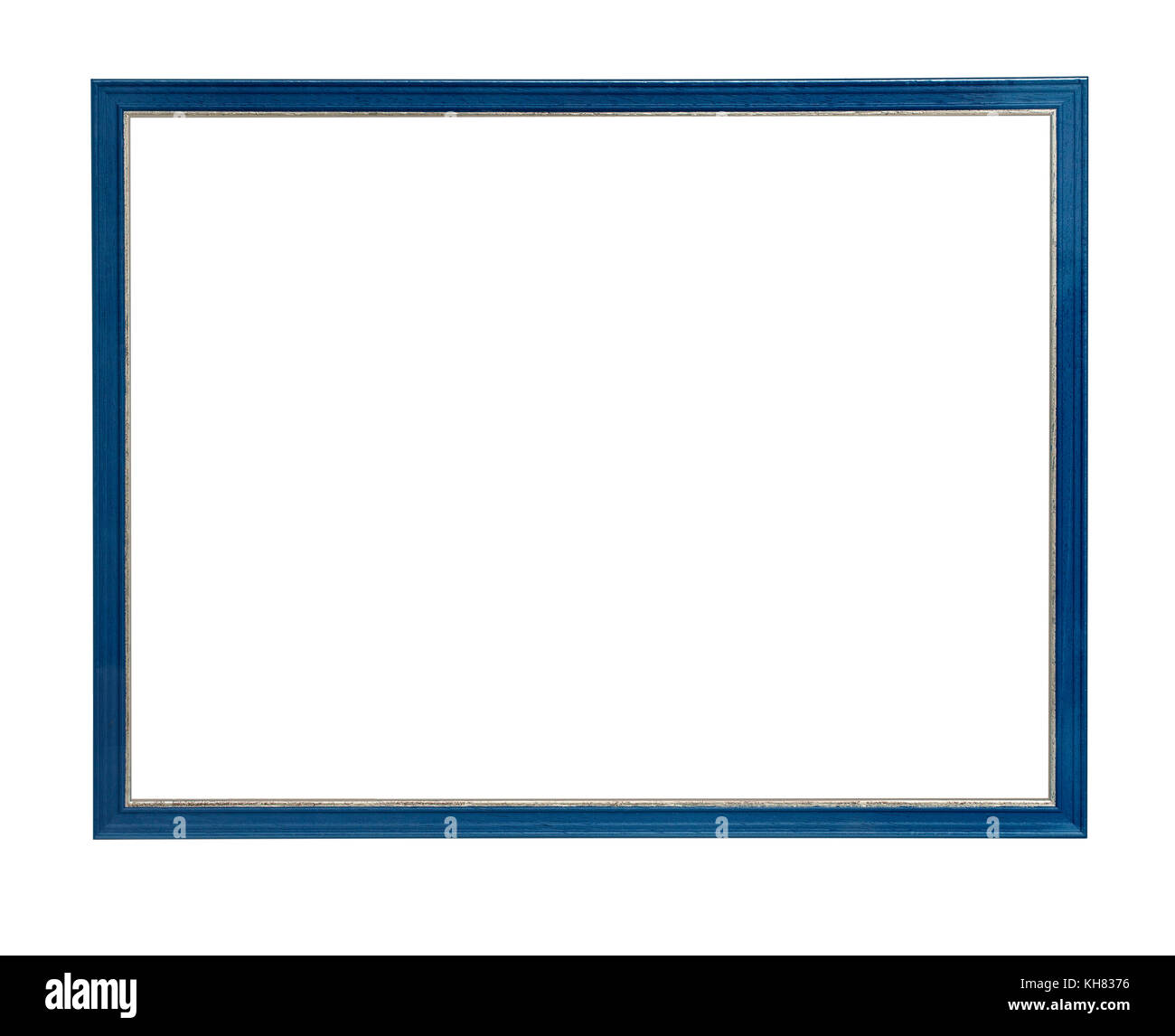 picture frame blue isolated on white background with clipping path ...