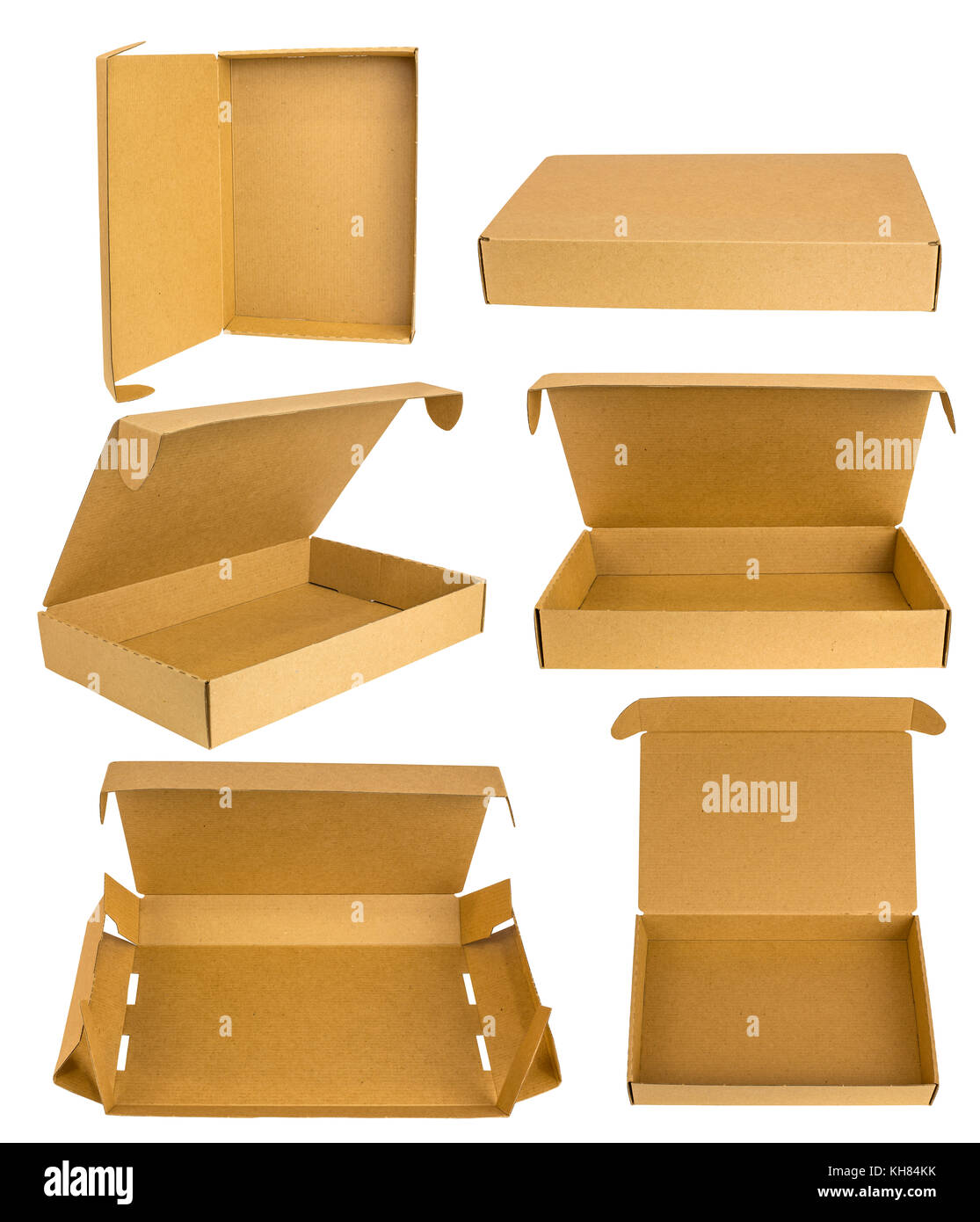 Download Cardboard Box Mockup Set Stock Photo Alamy
