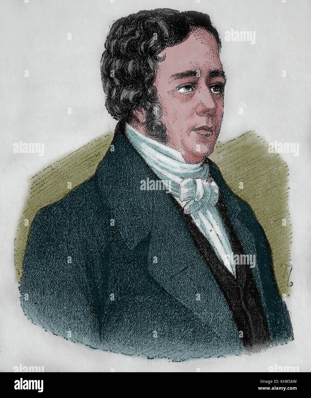 Hans Christian Oerstedt, danish physician (1777-1851), 1883. Stock Photo