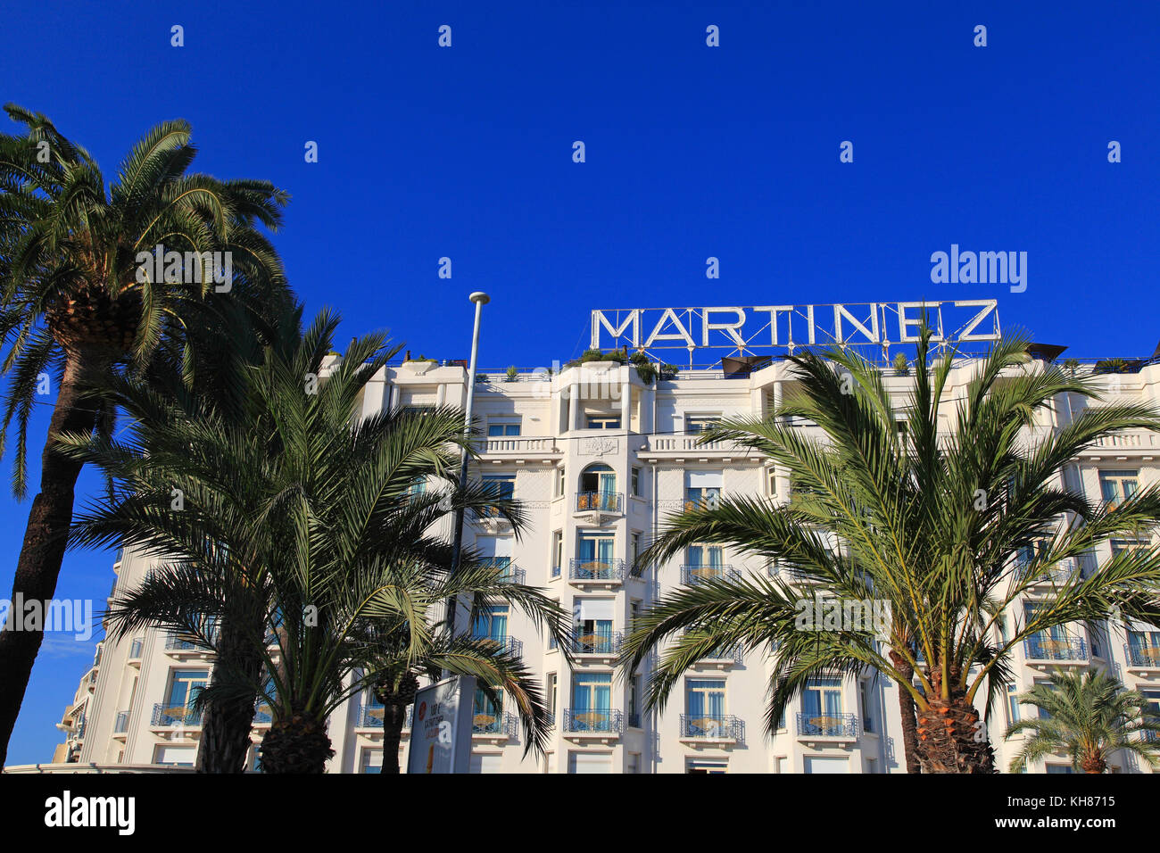 France, French riviera. Cannes. Martinez hotel. Stock Photo