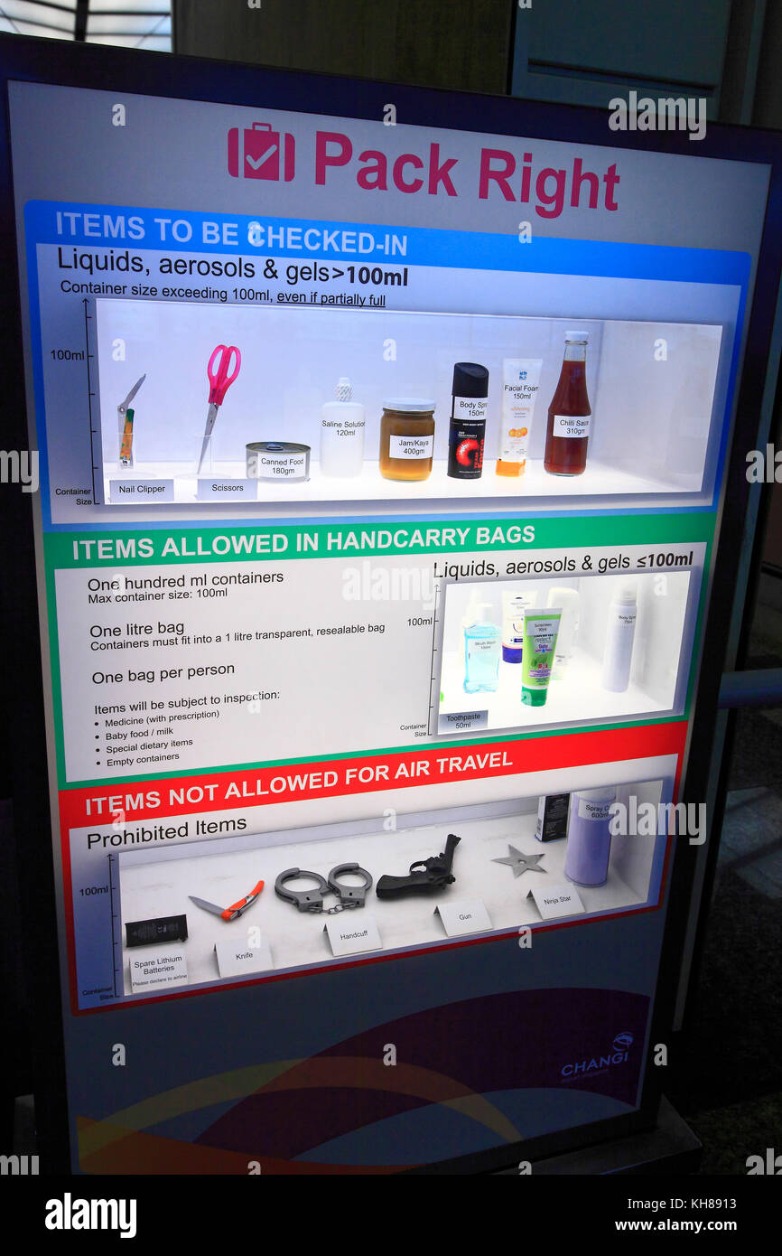 Changi Airport Singapore Forbidden Items Stock Photo Alamy Changi Airport Singapore Forbidden Items Stock Photo Alamy