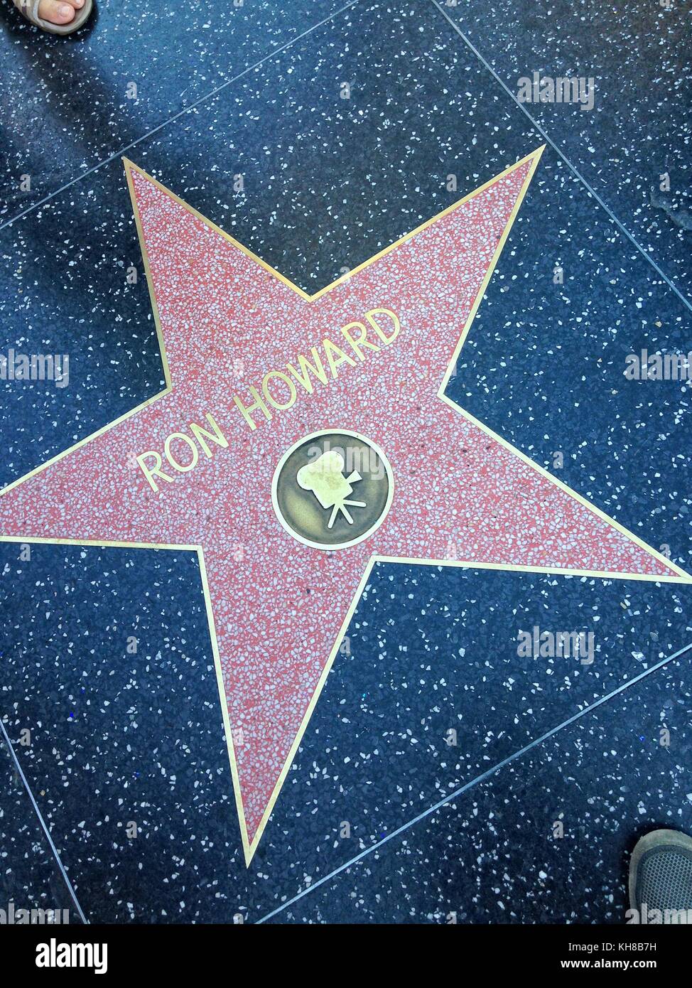 Hollywood, California - July 26 2017: Ron Howard Hollywood walk of fame star on July 26, 2017 in Hollywood, CA. American actor and filmmaker. Stock Photo