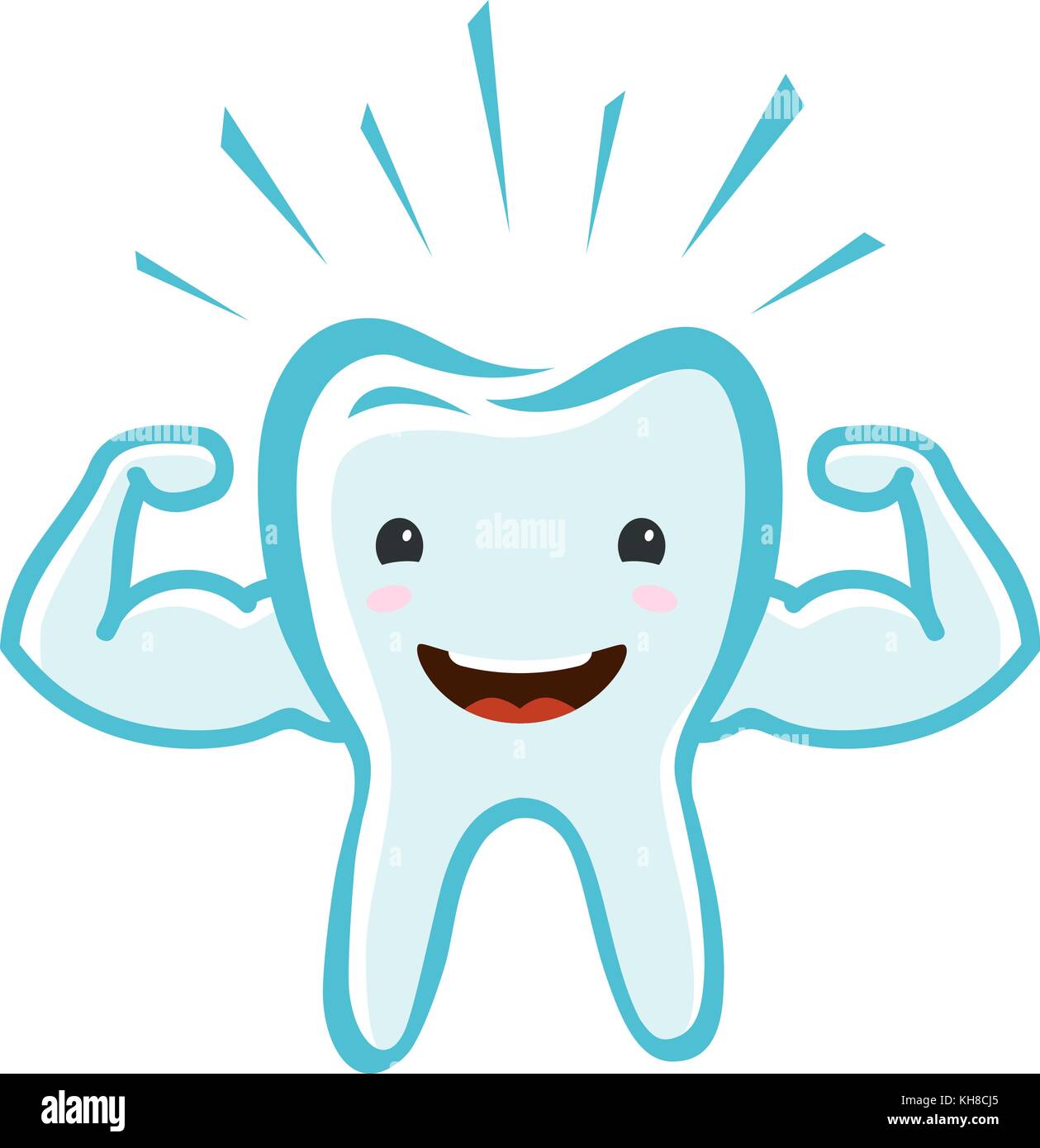 Cartoon strong healthy tooth hi-res stock photography and ...