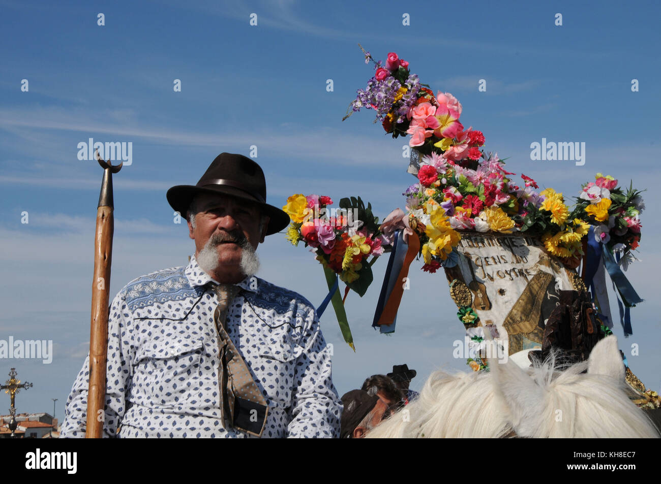 procession of gypsies, Saint Marie de la Mer, 2017, France Stock Photo