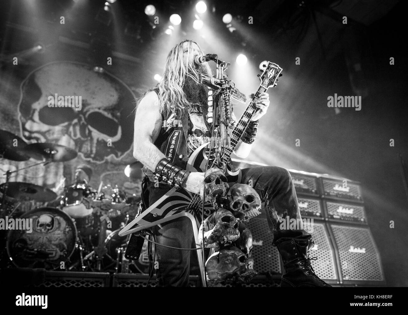 The American heavy metal band Black Label Society performs a live