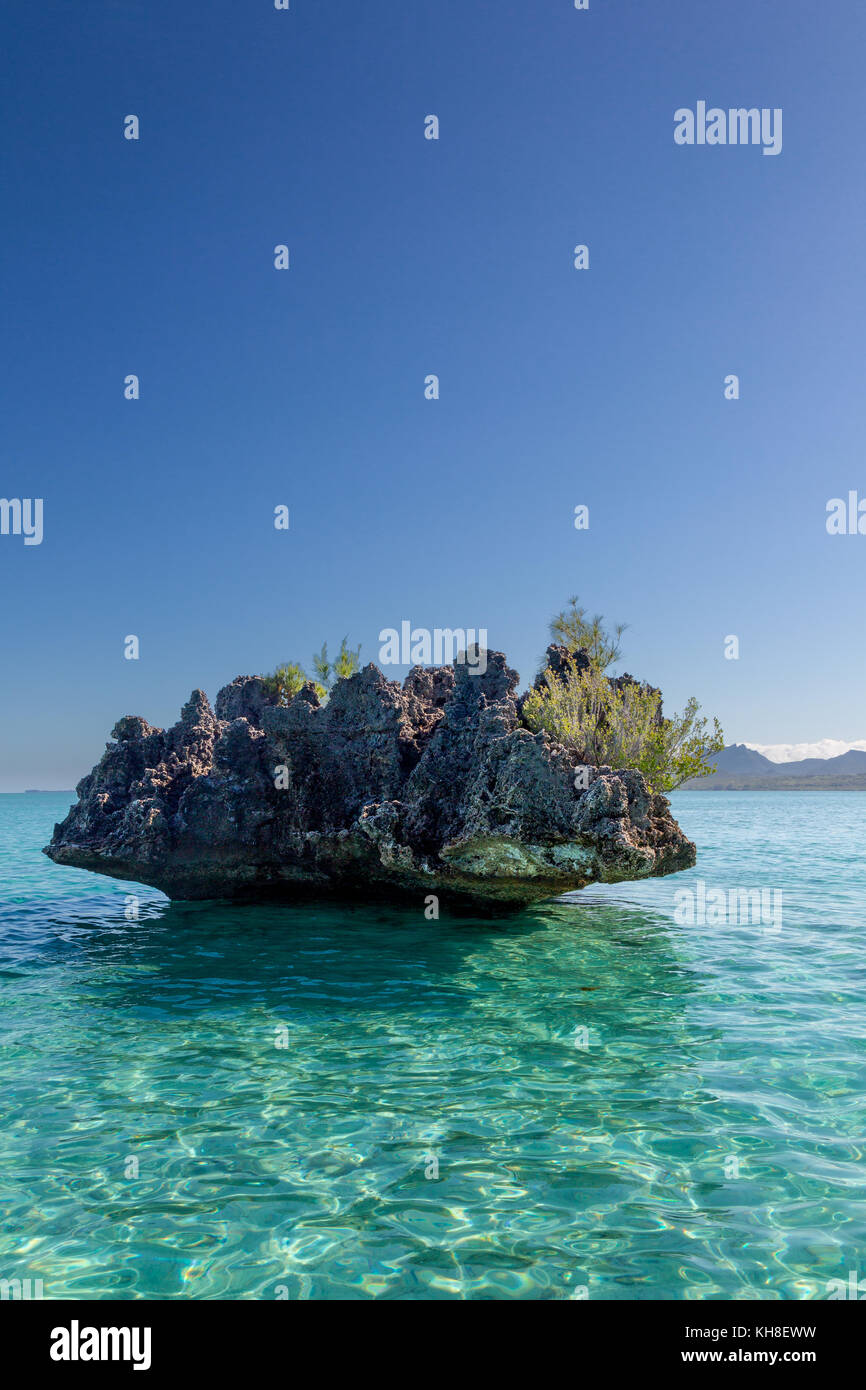 Crystal Rock in the turquoise waters of the Indian Ocean at Le Morne